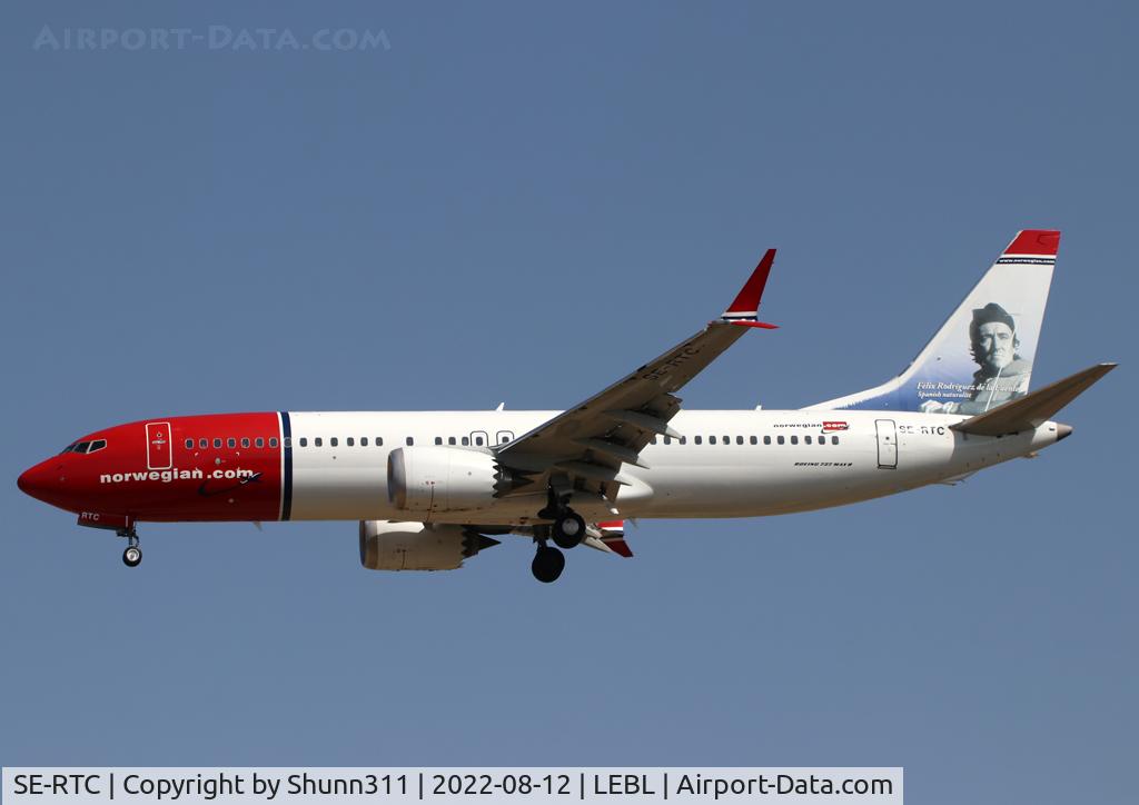 SE-RTC, 2018 Boeing 737-8 MAX C/N 63973, Landing rwy 24R