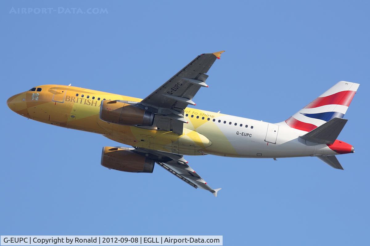 G-EUPC, 1999 Airbus A319-131 C/N 1118, at lhr