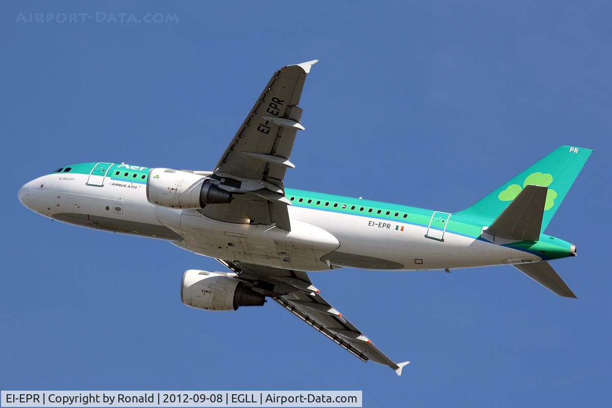 EI-EPR, 2007 Airbus A319-111 C/N 3169, at lhr