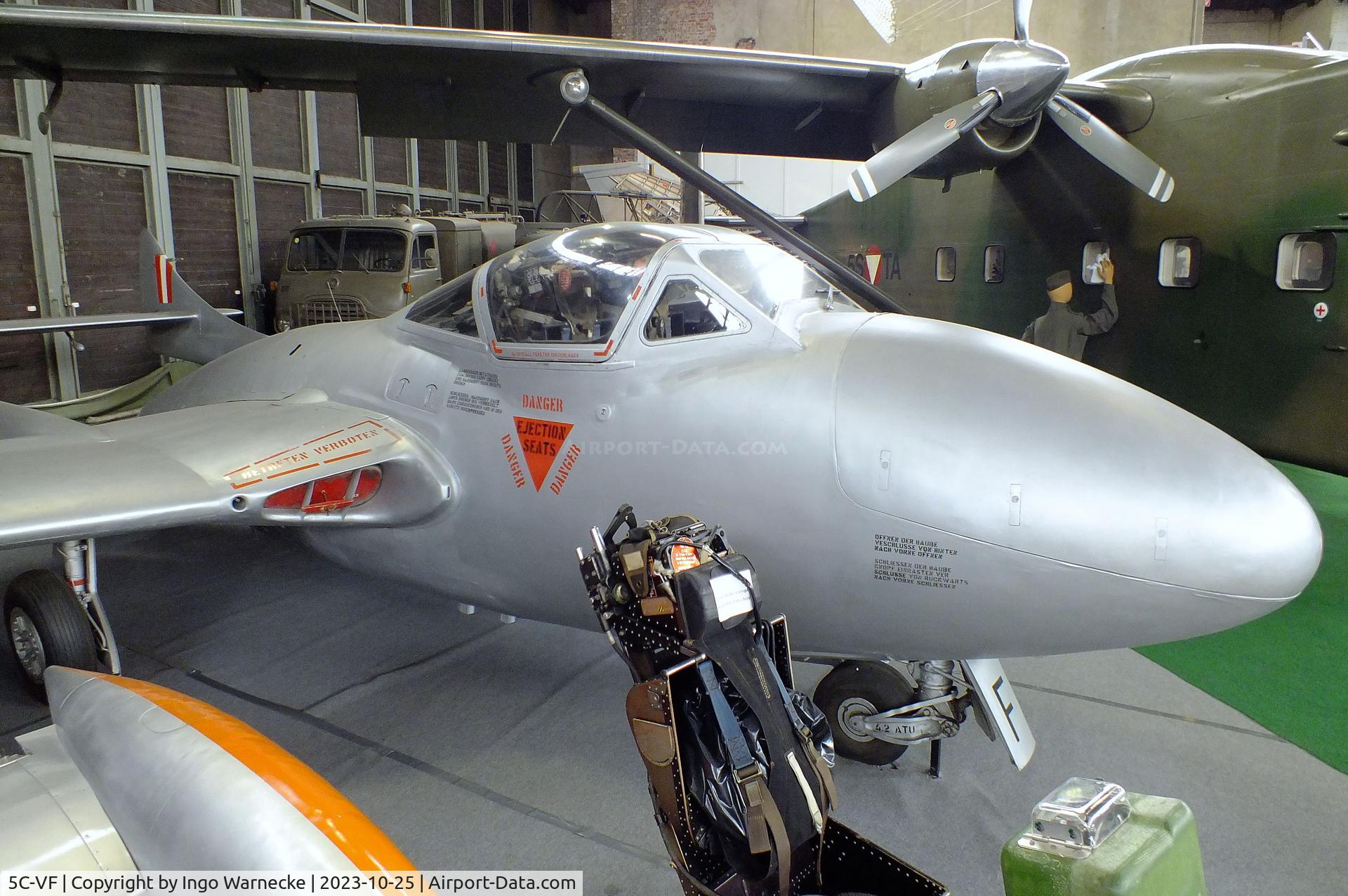5C-VF, 1956 De Havilland DH-115 Vampire T.55 C/N 15694, De Havilland D.H.115 Vampire T55 at the Militärluftfahrt-Museum (Museum of Austrian Military Aviation), Zeltweg