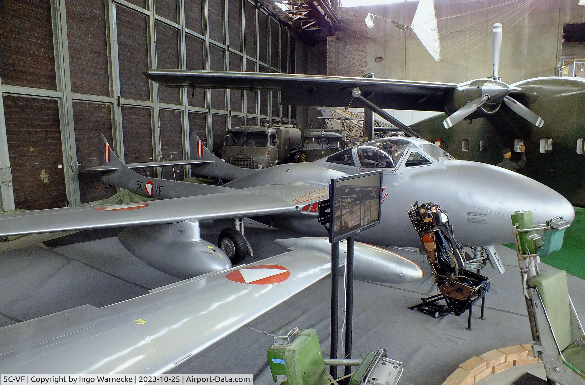 5C-VF, 1956 De Havilland DH-115 Vampire T.55 C/N 15694, De Havilland D.H.115 Vampire T55 at the Militärluftfahrt-Museum (Museum of Austrian Military Aviation), Zeltweg