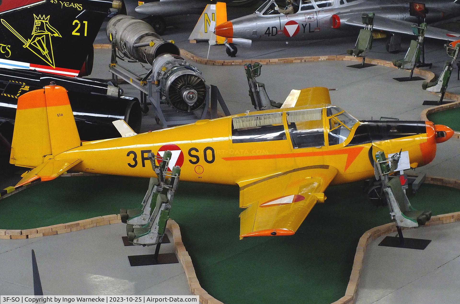 3F-SO, Saab 91D Safir C/N 91-450, SAAB 91D Safir at the Militärluftfahrt-Museum (Museum of Austrian Military Aviation), Zeltweg