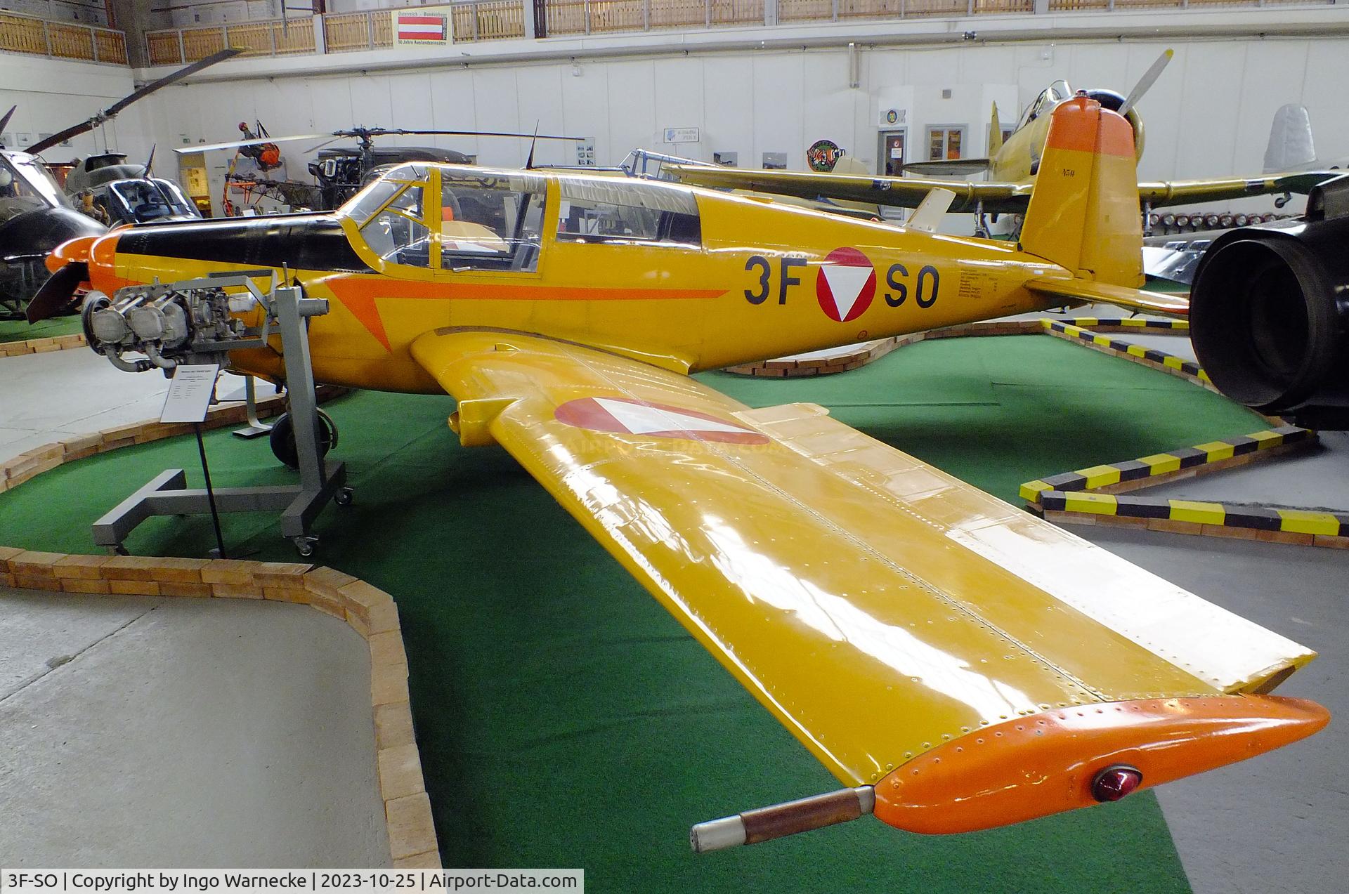 3F-SO, Saab 91D Safir C/N 91-450, SAAB 91D Safir at the Militärluftfahrt-Museum (Museum of Austrian Military Aviation), Zeltweg