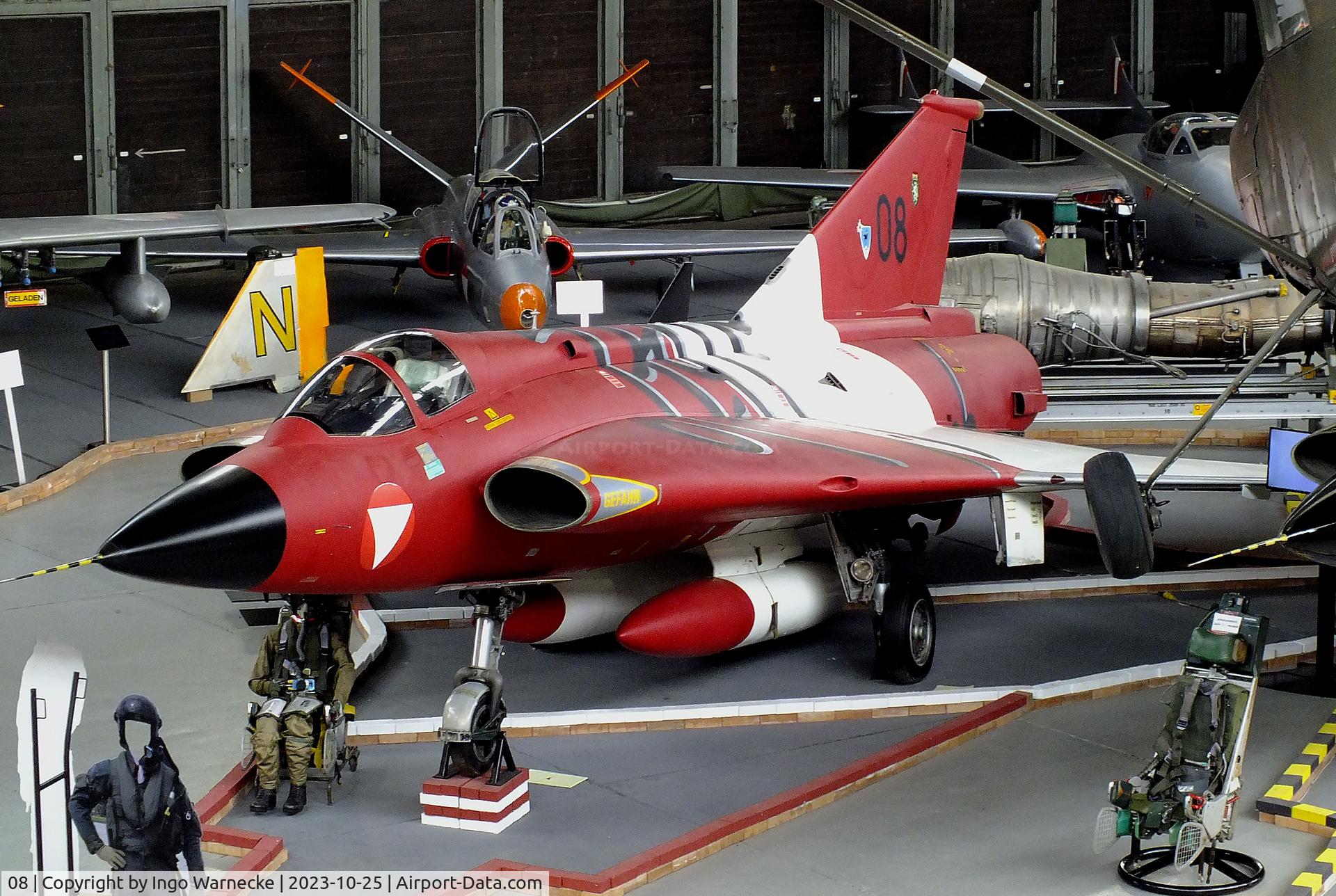08, Saab J-35Oe MkII Draken C/N 35-1408, SAAB J35Oe Mk II Draken at the Militärluftfahrt-Museum (Museum of Austrian Military Aviation), Zeltweg