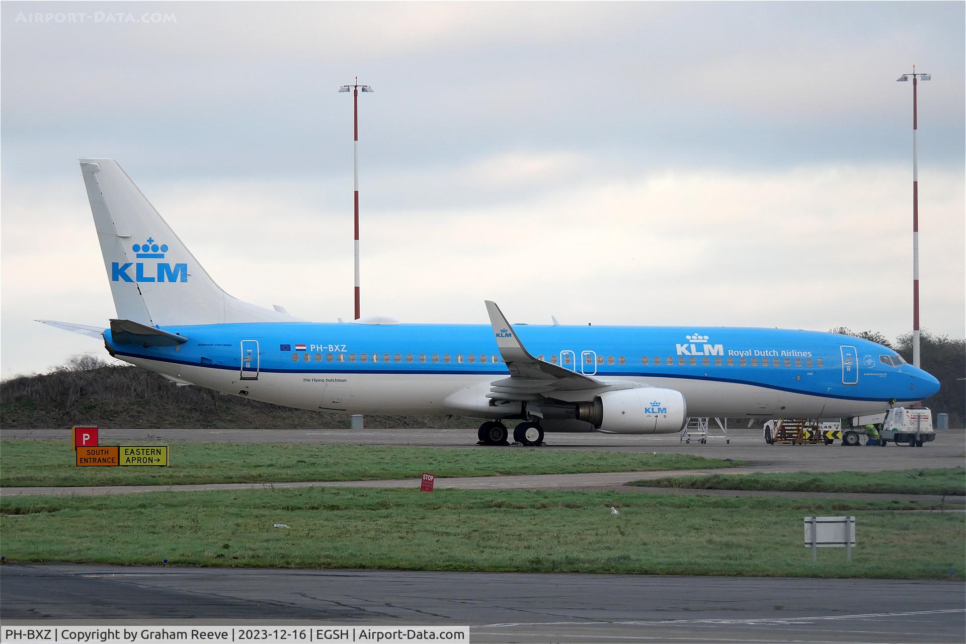 PH-BXZ, 2008 Boeing 737-8K2 C/N 30368, Parked at Norwich.