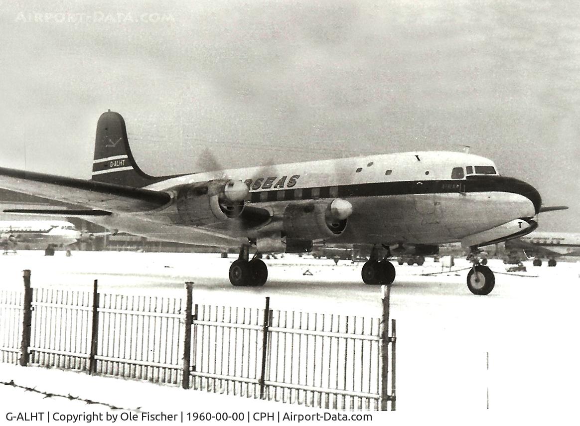 G-ALHT, 1948 Canadair C-4 (DC-4M-2) Argonaut C/N 165, Copenhagen 1960 s.to OY-AAH 21.1.1960 