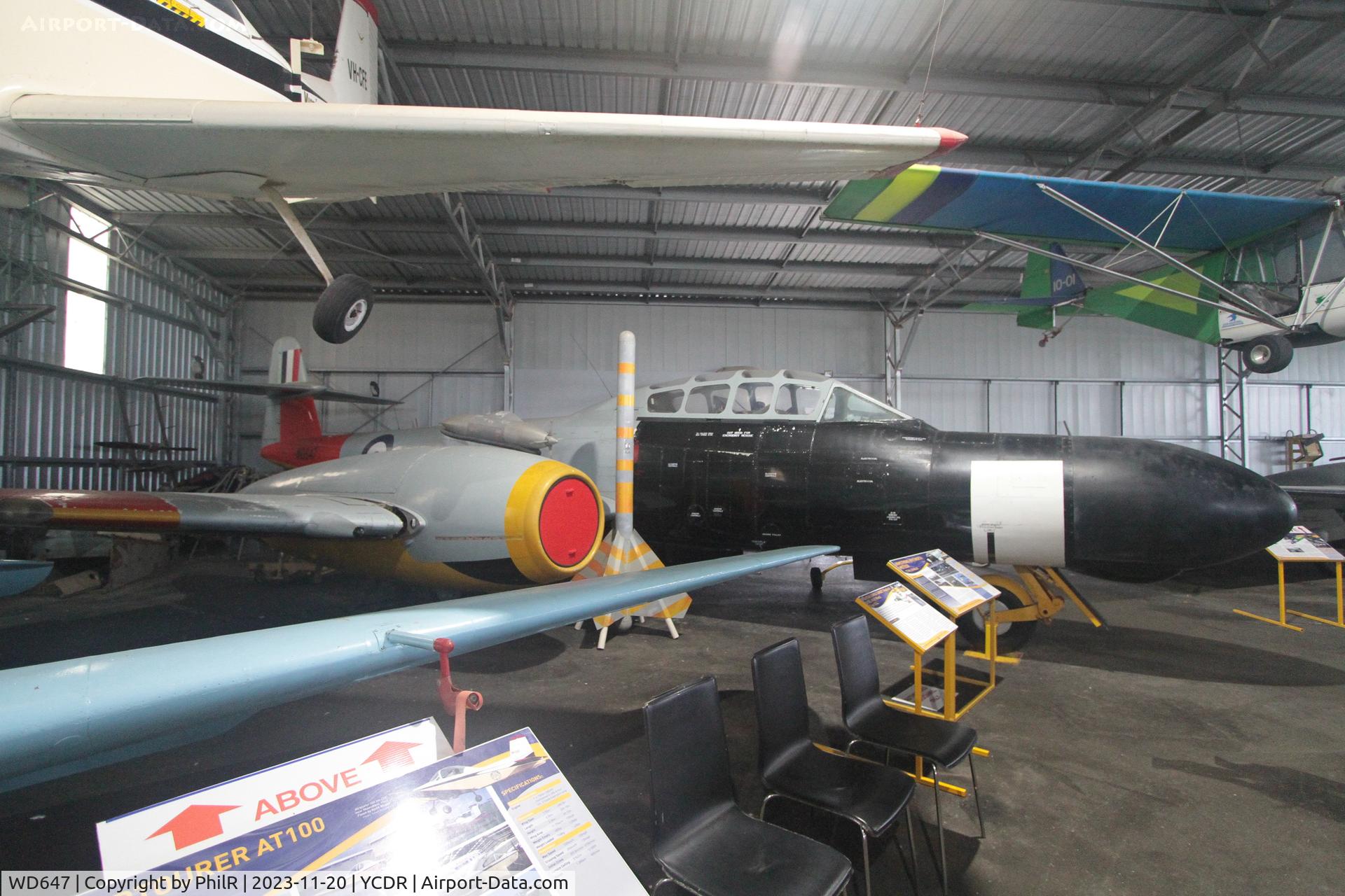WD647, 1952 Gloster Meteor TT.20 C/N Not found WD647, WD647 1951 Armstrong Whitworth Meteor TT20 QAM Caloundra