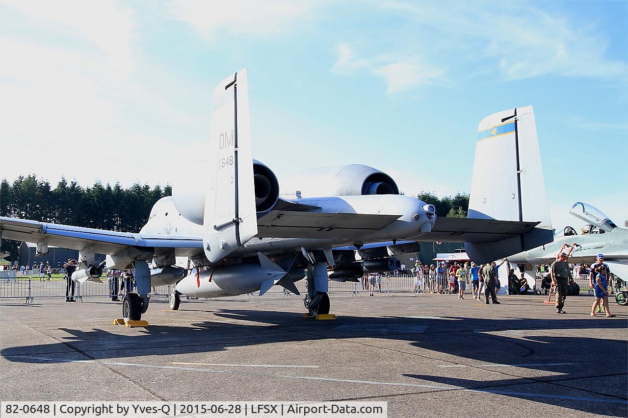 82-0648, 1982 Fairchild Republic A-10C Thunderbolt II C/N A10-0696, Fairchild Republic A-10A Thunderbolt II, Static display, Luxeuil-Saint Sauveur Air Base 116 (LFSX)
