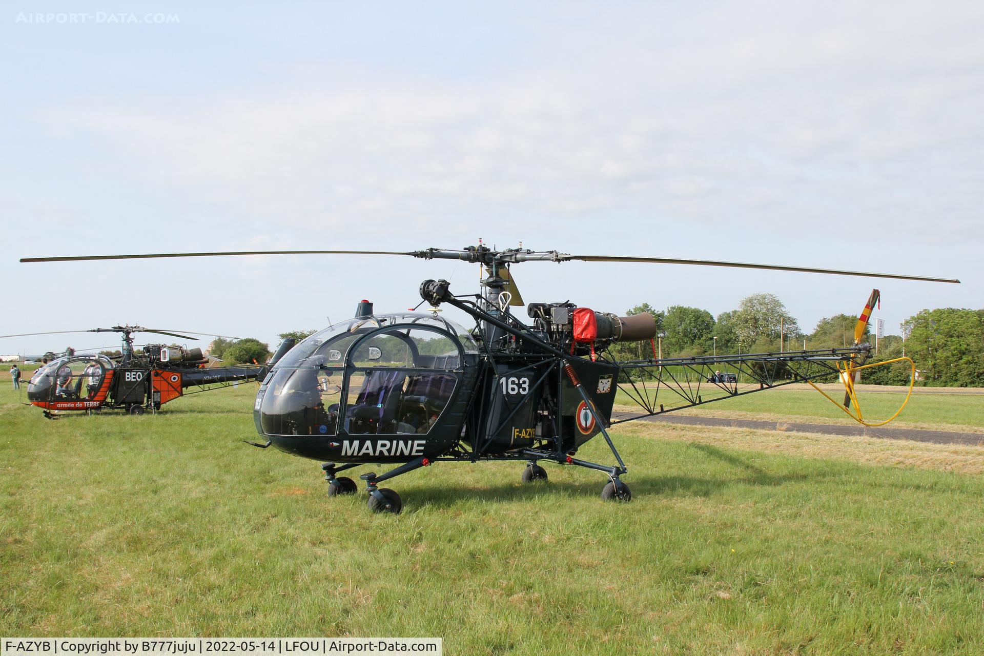 F-AZYB, Sud SE-313B Alouette II C/N 1163, at Helico 2022 Cholet