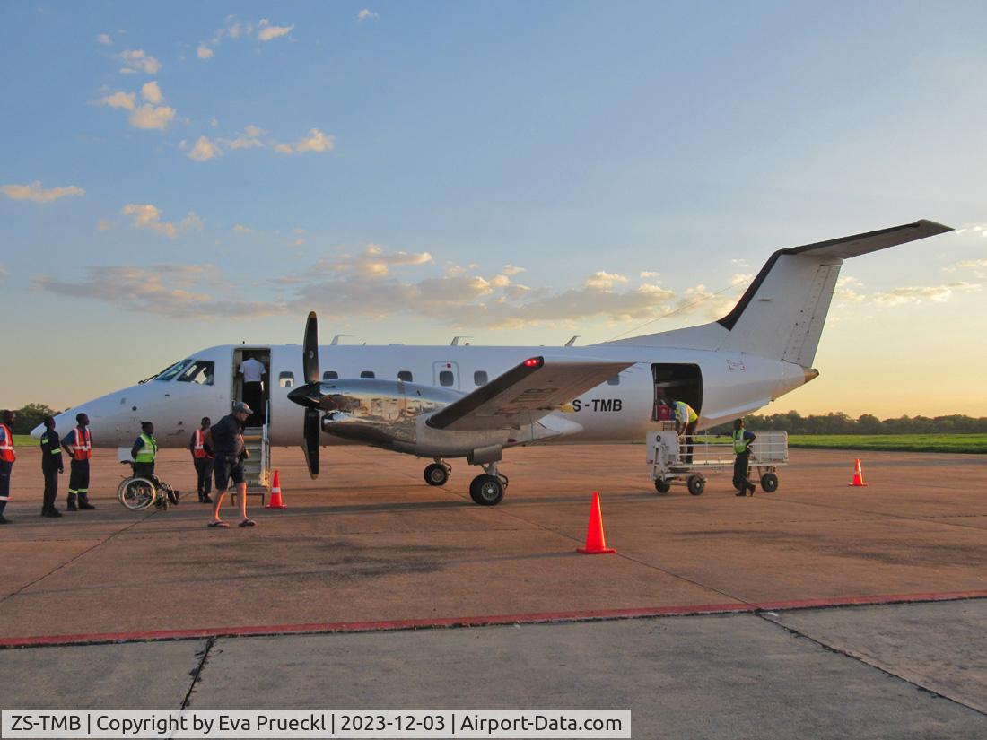 ZS-TMB, 1998 Embraer Brasilia EMB-120ER C/N 120-347, Mfuwe Airport, Zambia