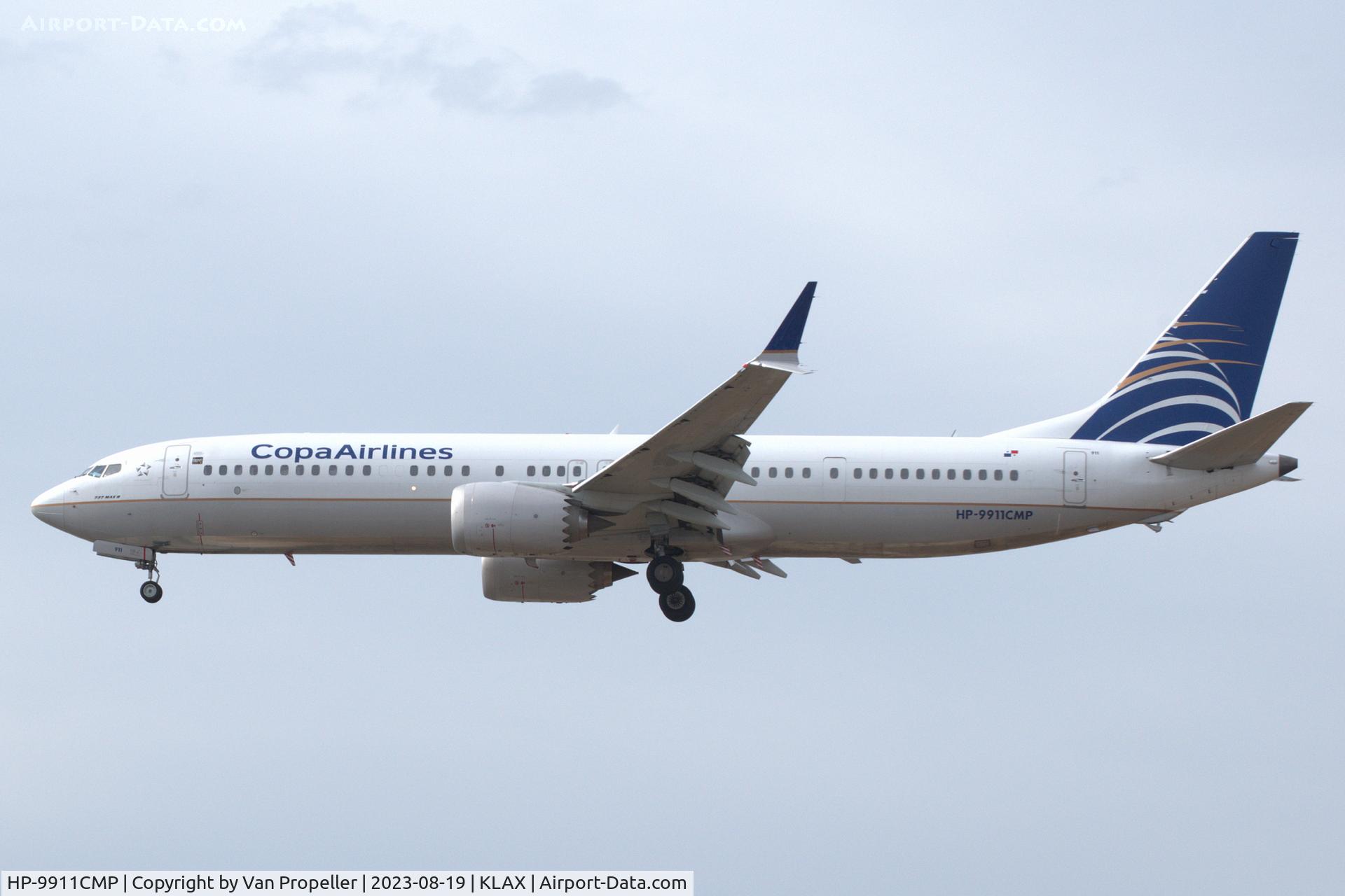 HP-9911CMP, Boeing 737-9 MAX C/N 44212, Copa Airlines Boeing 737-9 MAX on approach to LAX
