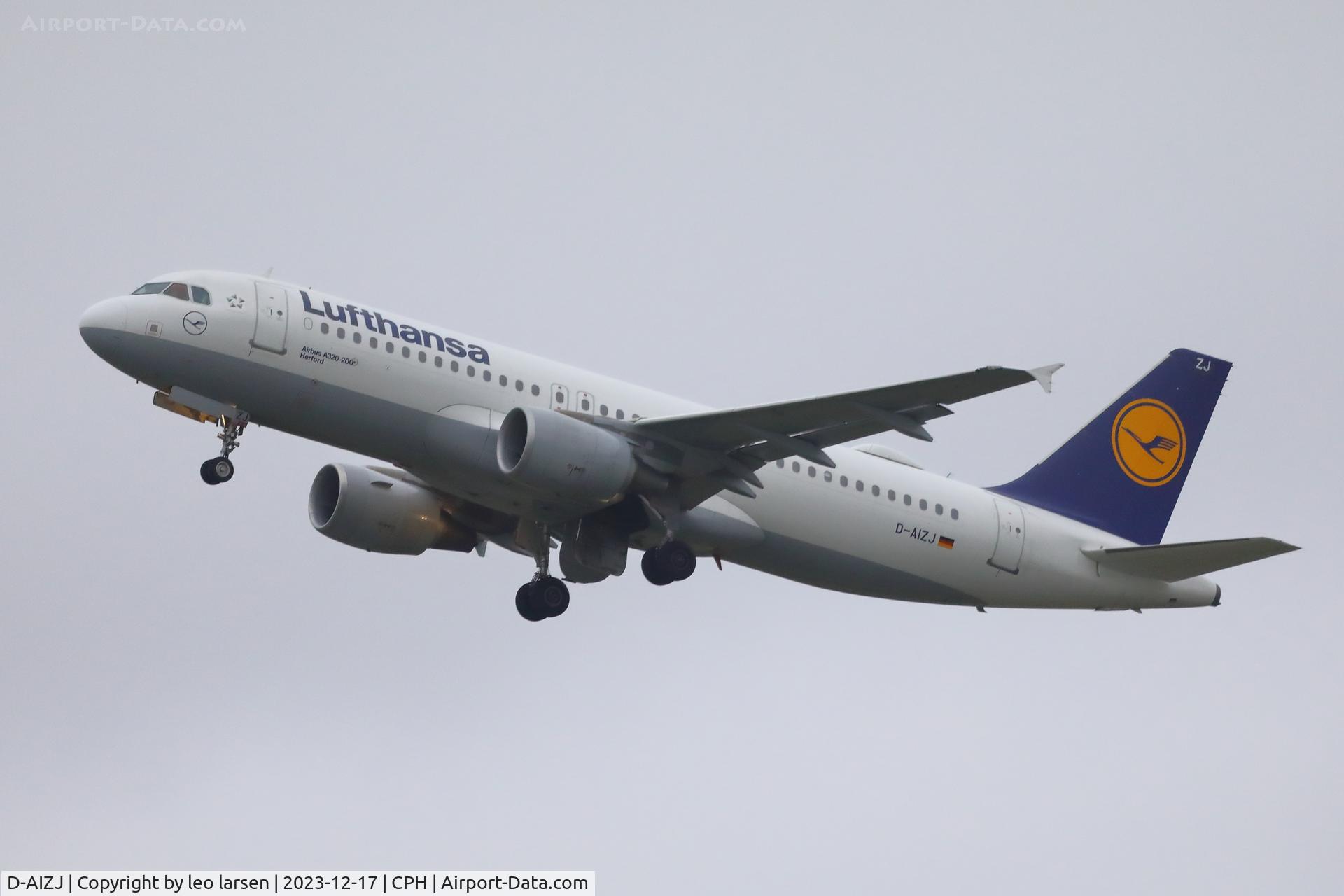 D-AIZJ, 2010 Airbus A320-214 C/N 4449, Copenhagen 17.12.2023