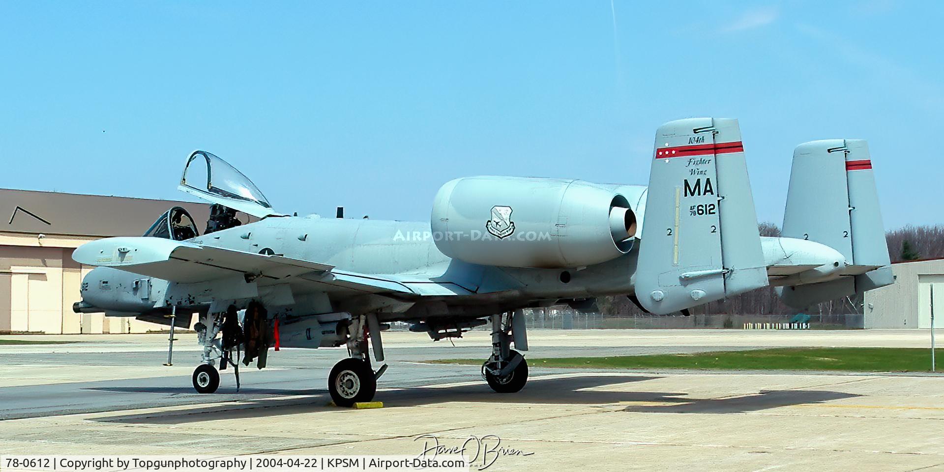 78-0612, 1978 Fairchild Republic A-10A Thunderbolt II C/N A10-0232, HOG21