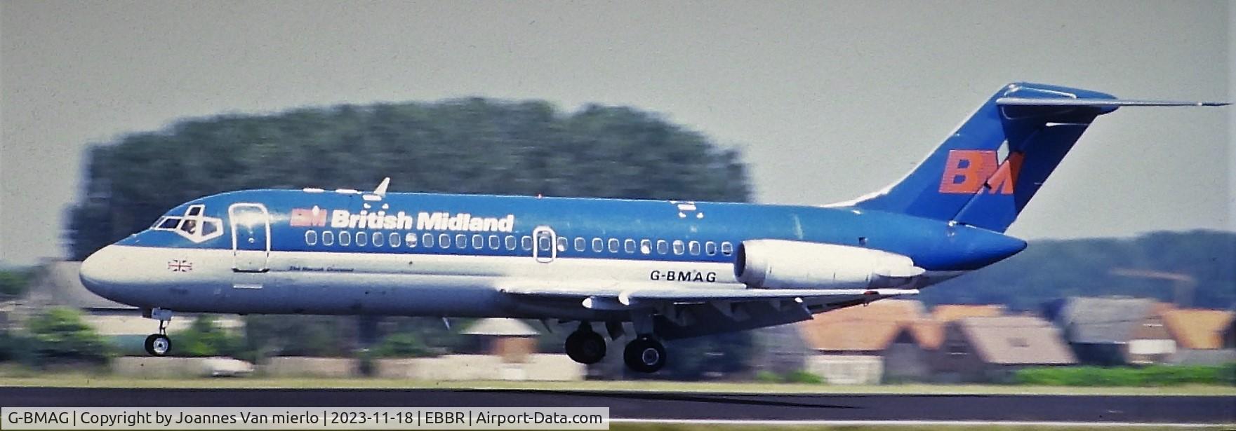 G-BMAG, 1966 Douglas DC-9-15 C/N 45719, ex-slide