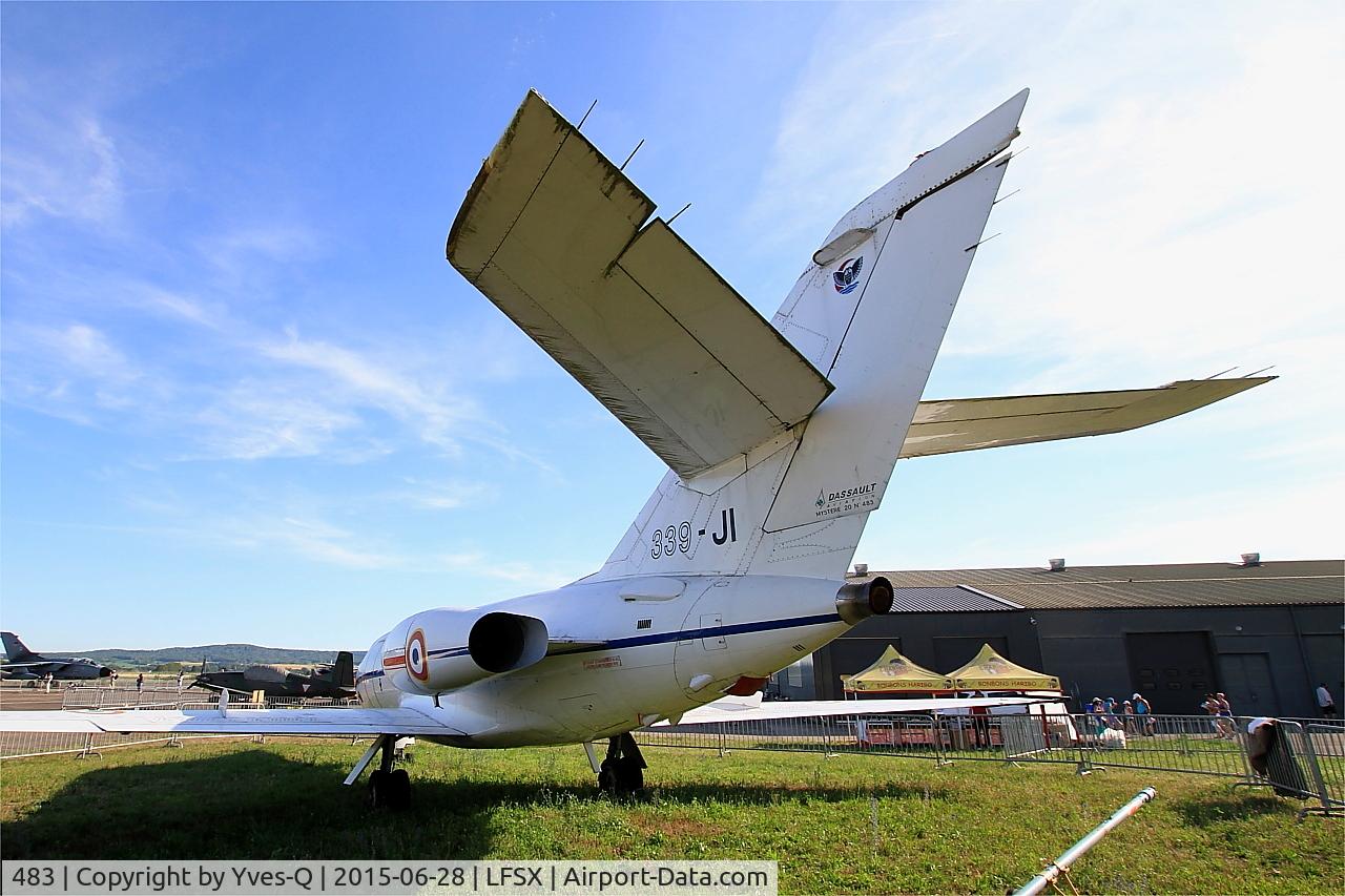 483, 1983 Dassault Mystère/Falcon 20F C/N 483, Dassault Falcon 20SNA, Preserved at Luxeuil-St Sauveur Air Base 116(LFSX)