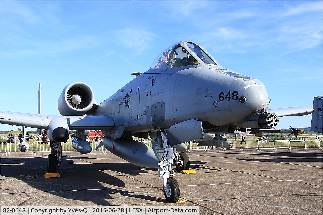 82-0648, 1982 Fairchild Republic A-10C Thunderbolt II C/N A10-0696, Fairchild Republic A-10A Thunderbolt II, Static display, Luxeuil-Saint Sauveur Air Base 116 (LFSX)