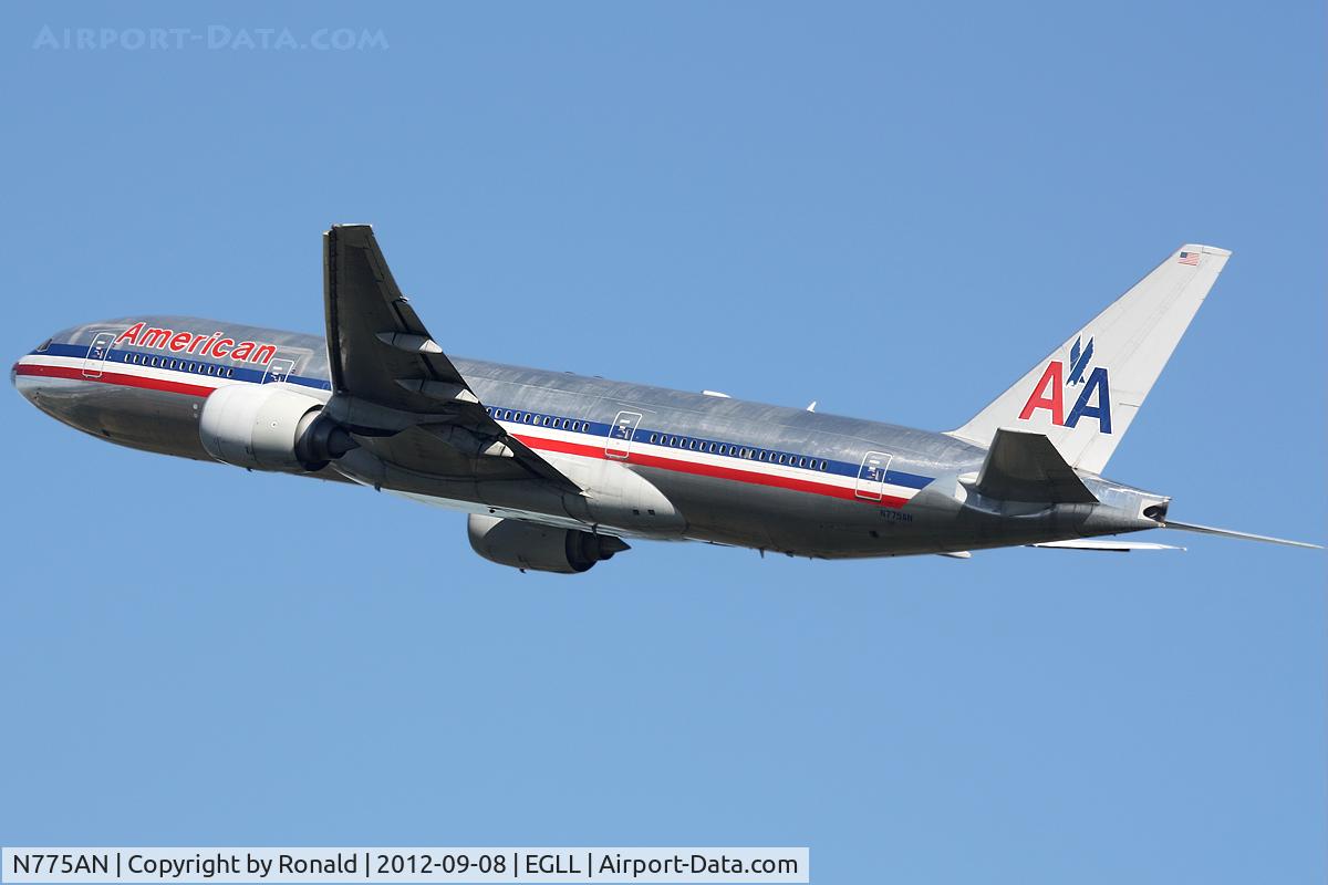 N775AN, 1999 Boeing 777-223 C/N 29584, at lhr