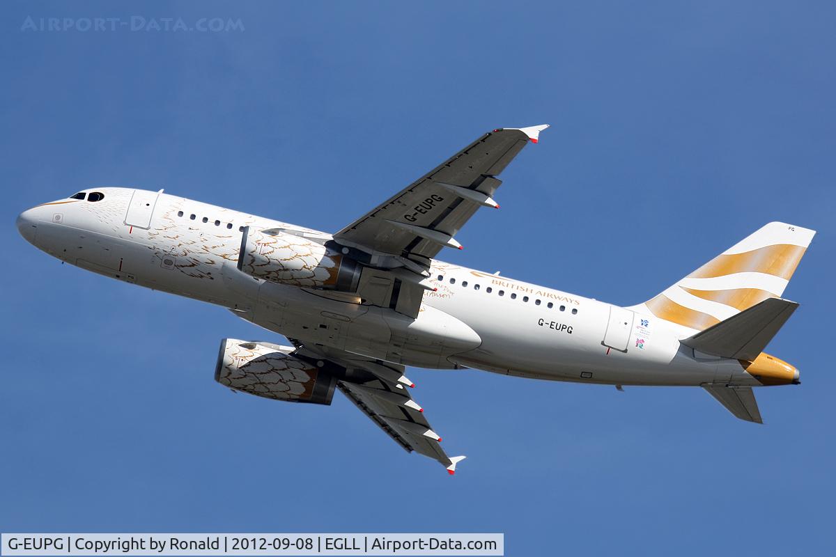 G-EUPG, 2000 Airbus A319-131 C/N 1222, at lhr
