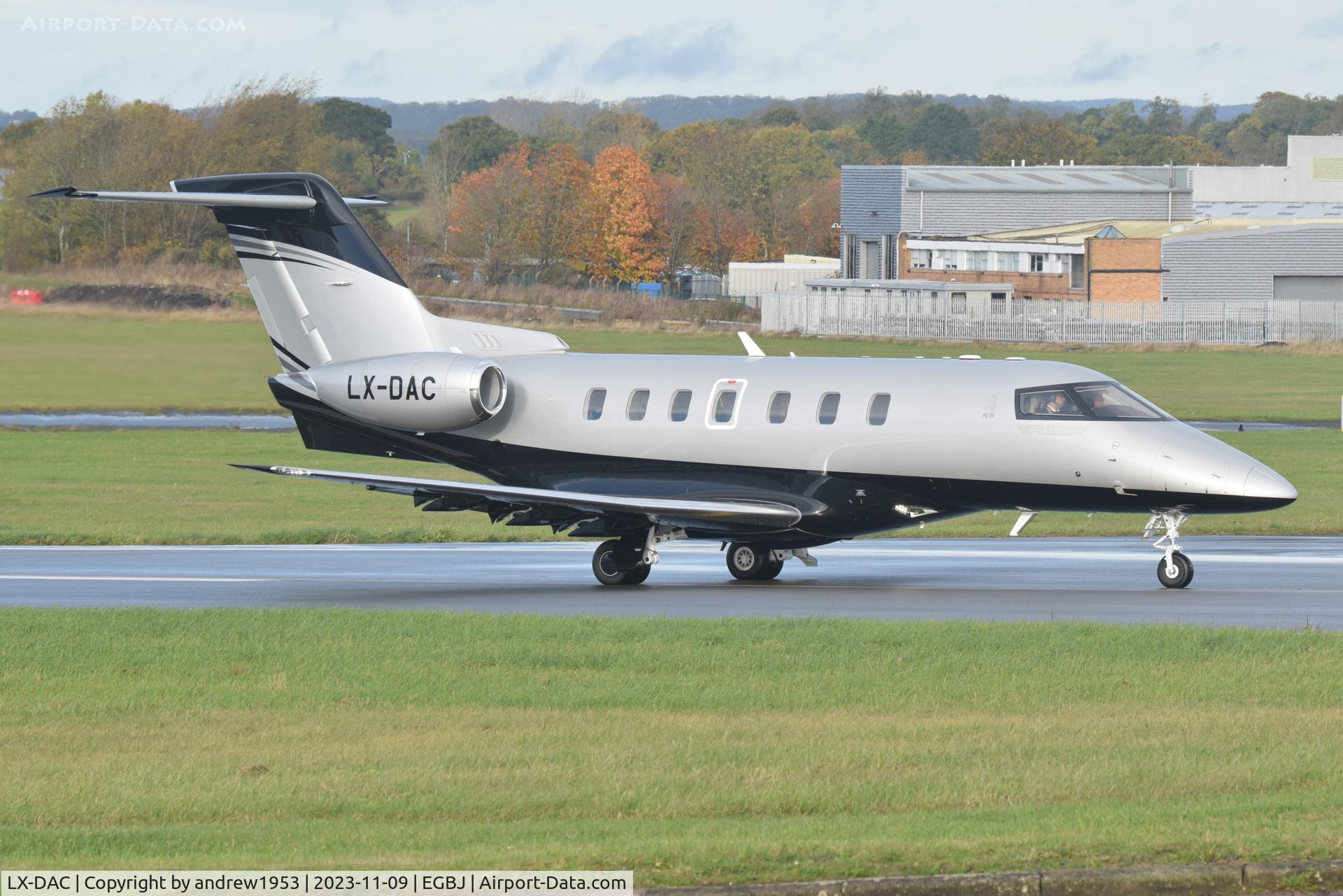 LX-DAC, 2023 Pilatus PC-24 C/N 308, LX-DAC at Gloucestershire Airport.