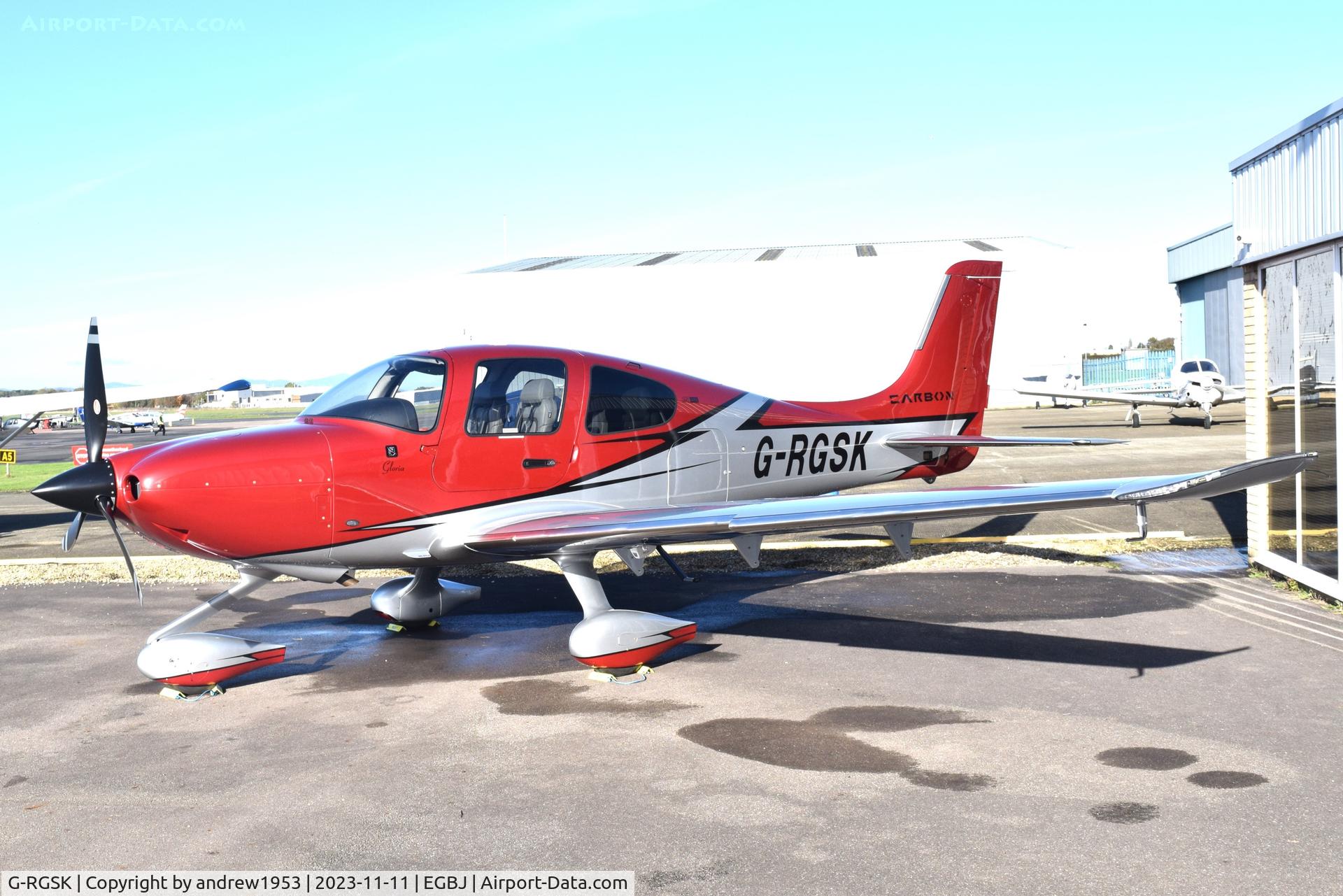 G-RGSK, 2023 Cirrus Cirrus SR22T C/N 9368, G-RGSK at Gloucestershire Airport.
