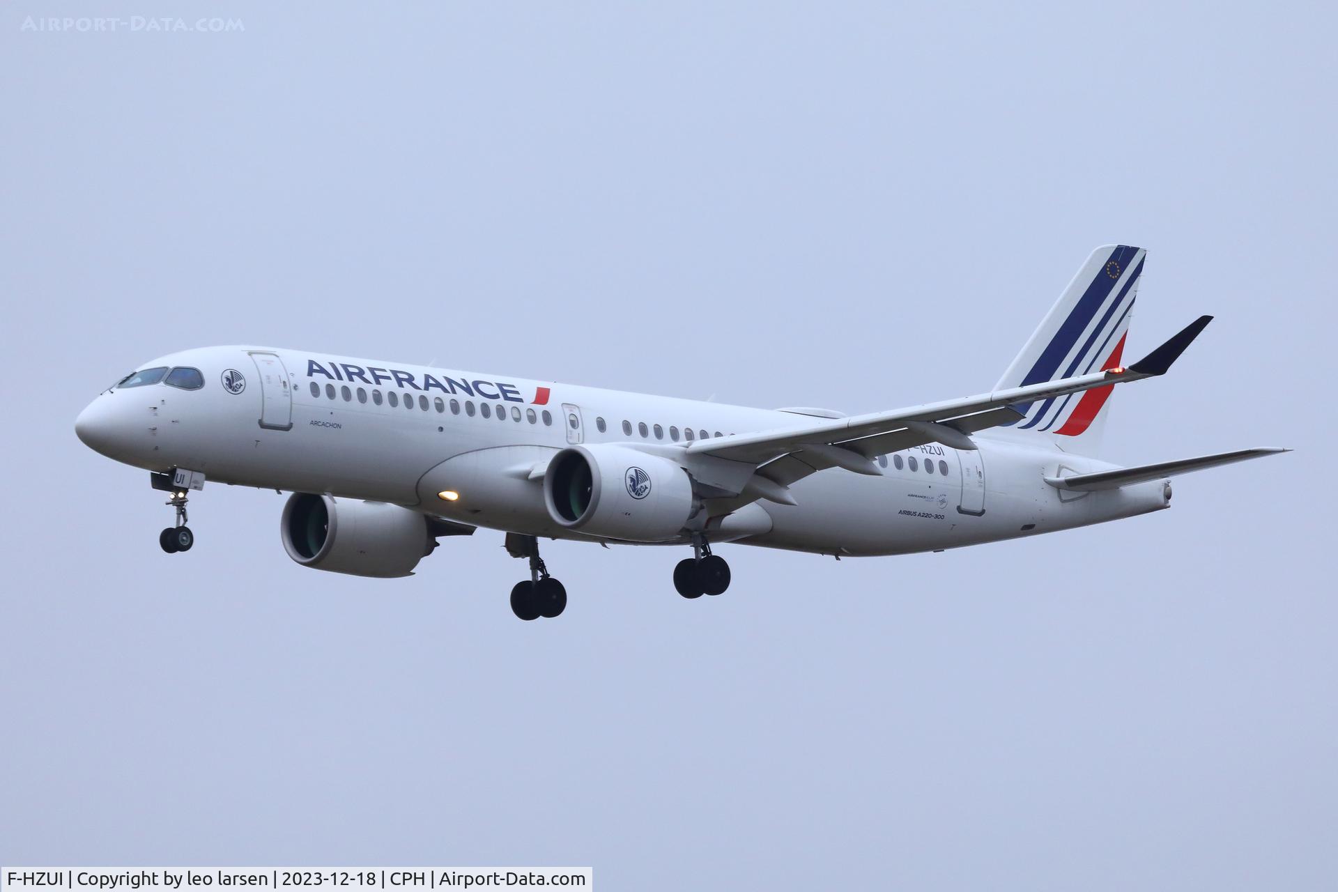 F-HZUI, 2022 Airbus A220-300 C/N 55159, Copenhagen 18.12.2023