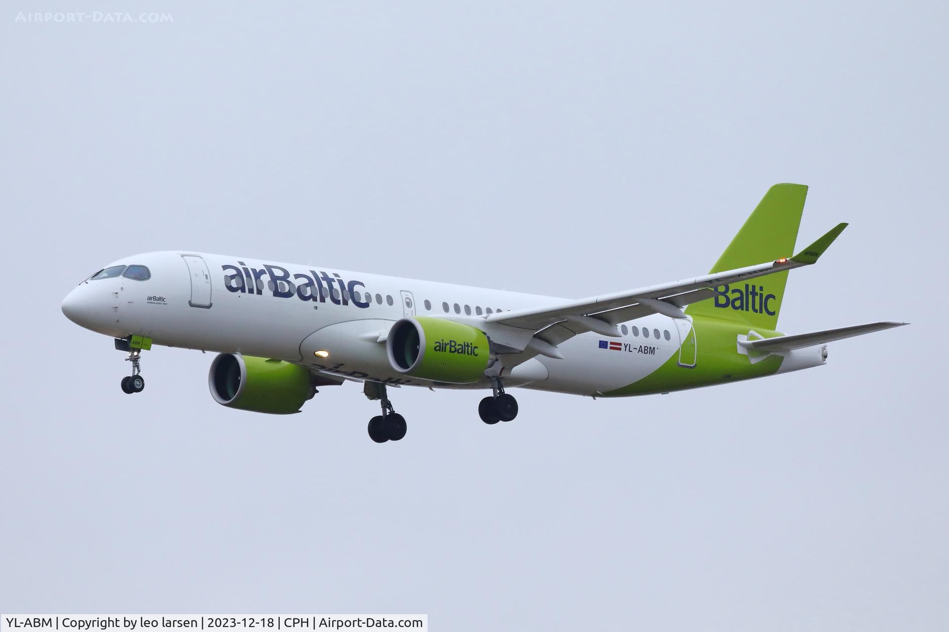 YL-ABM, 2022 Airbus A220-300 C/N 55191, Copenhagen 18.12.2023