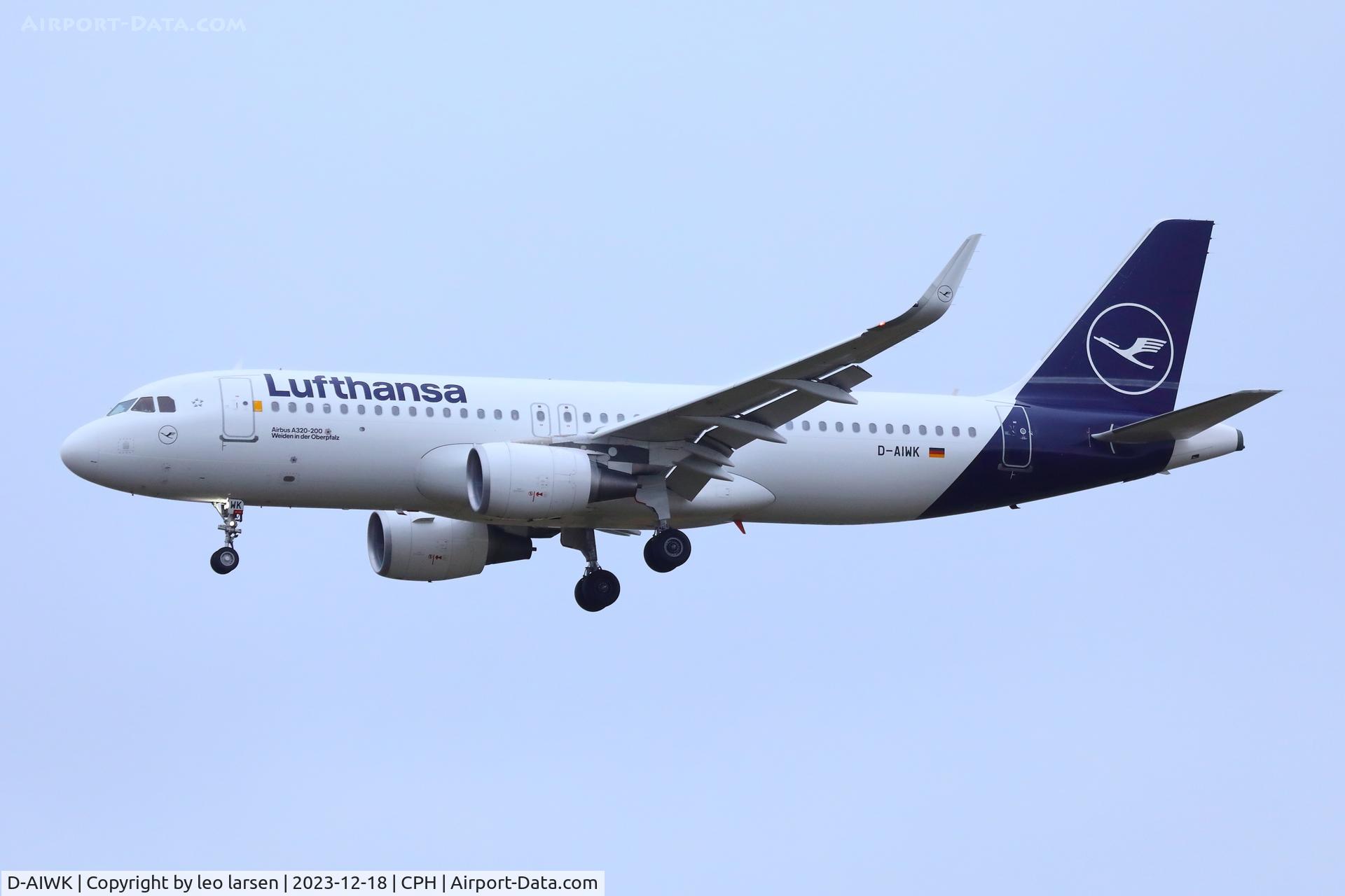 D-AIWK, 2019 Airbus A320-214 C/N 9058, Copenhagen 18.12.2023
