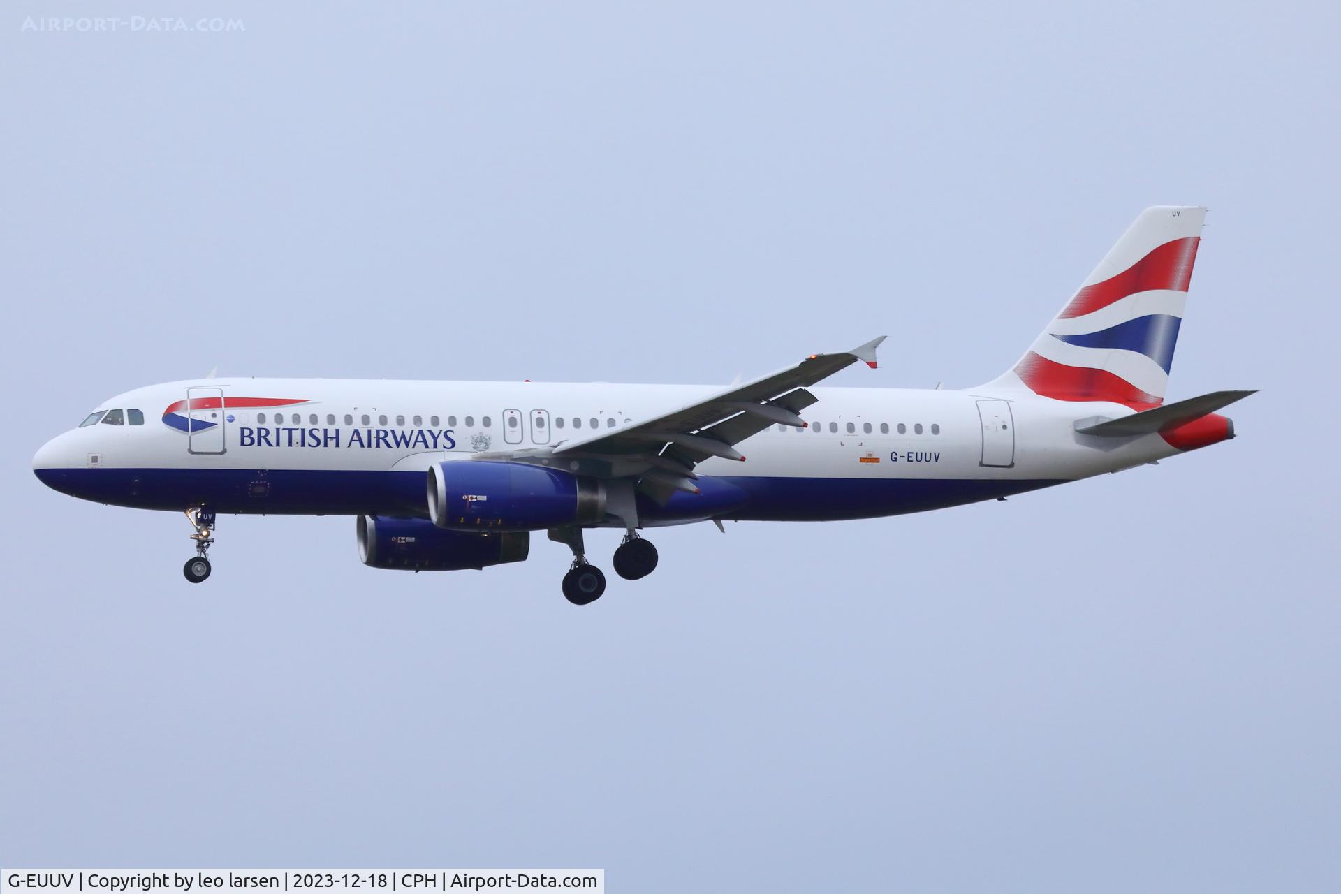 G-EUUV, 2008 Airbus A320-232 C/N 3468, Copenhagen 18.12.2023