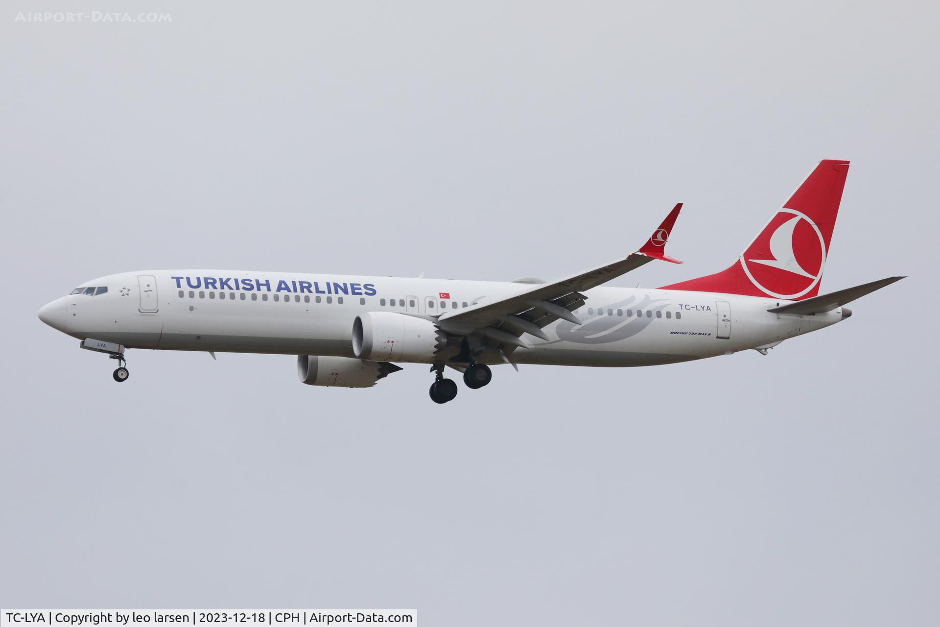 TC-LYA, 2019 Boeing 737-9 MAX C/N 60062, Copenhagen 18.12.2023