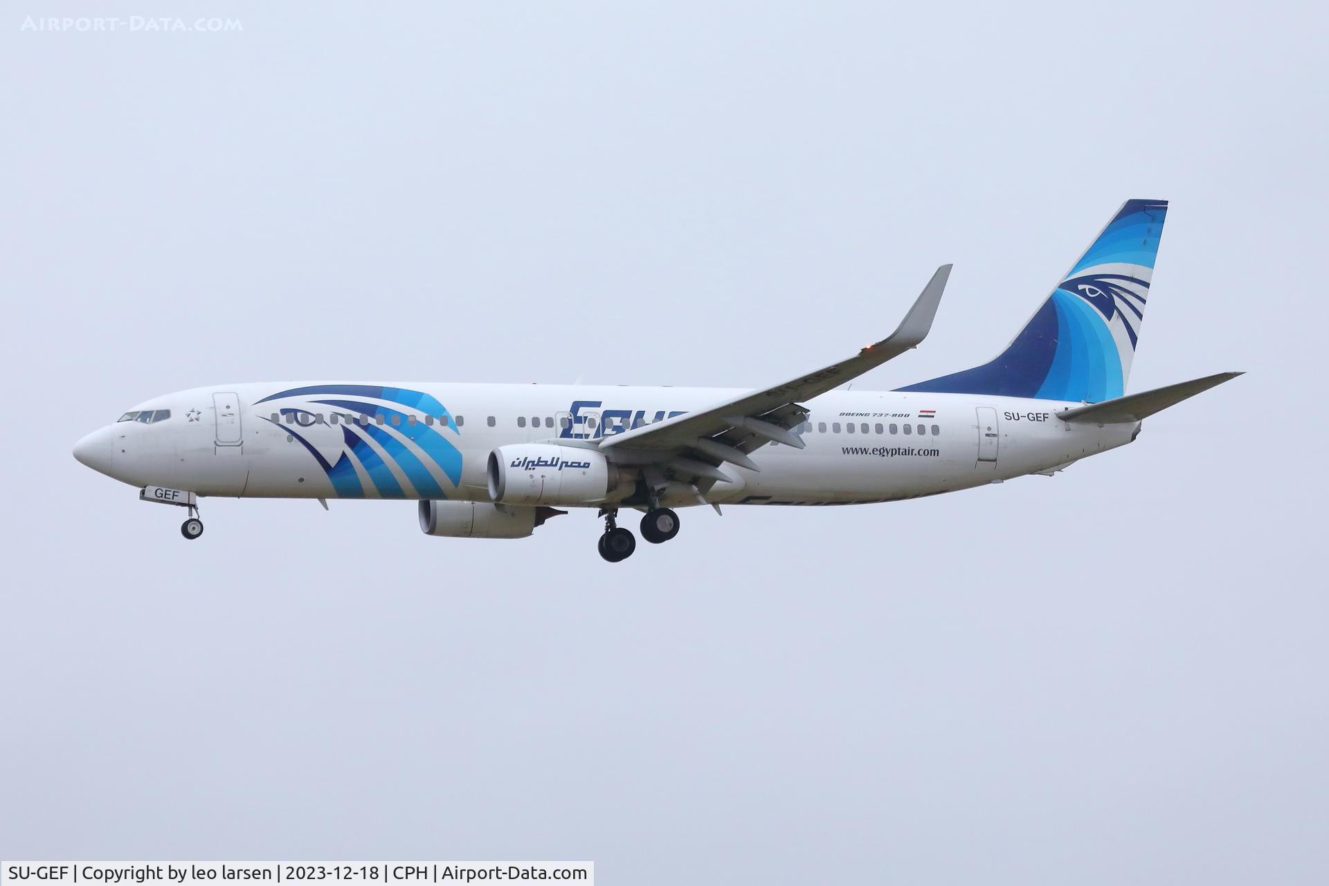 SU-GEF, 2016 Boeing 737-800 C/N 63692, Copenhagen 18.12.2023