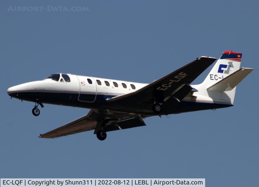 EC-LQF, 1984 Cessna S550 Citation IIS C/N S550-0007, Landing rwy 24R with new logo on tail...