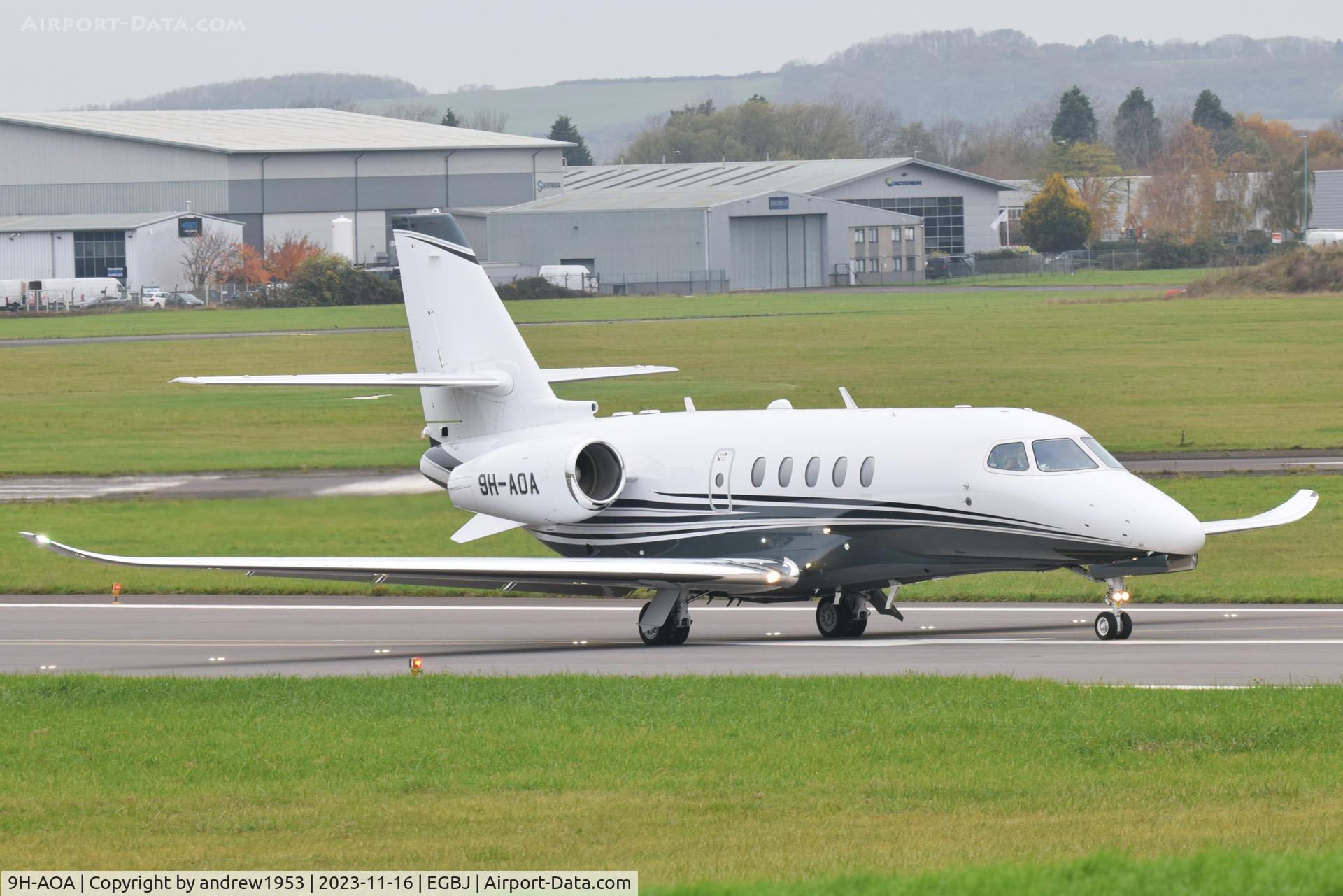 9H-AOA, 2017 Cessna 680A Citation Latitude C/N 680A-0070, 9H-AOA at Gloucestershire Airport.