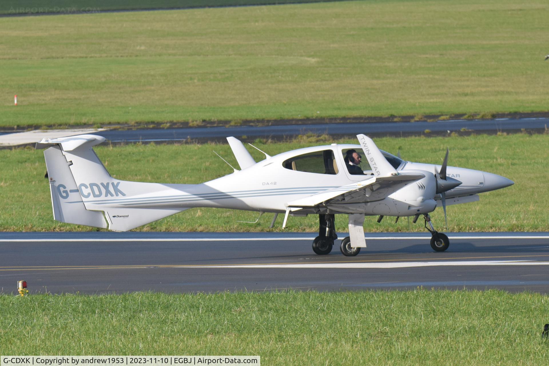 G-CDXK, 2006 Diamond DA-42 Twin Star C/N 42.136, G-CDXK at Gloucestershire Airport.
