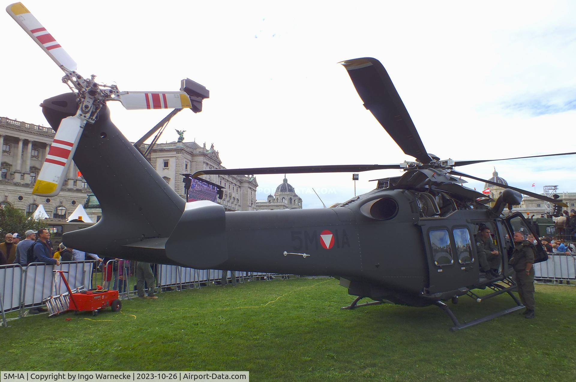 5M-IA, 2022 AgustaWestland AW169B C/N CSX82072, AgustaWestland (Leonardo) AW169B of the Bundesheer (Austrian Armed Forces) at the Austrian National Day celebrations in Vienna (Nationalfeiertag 2023, Wien) at the Heldenplatz