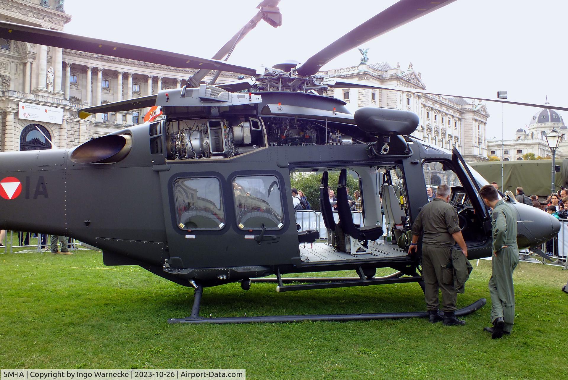 5M-IA, 2022 AgustaWestland AW169B C/N CSX82072, AgustaWestland (Leonardo) AW169B of the Bundesheer (Austrian Armed Forces) at the Austrian National Day celebrations in Vienna (Nationalfeiertag 2023, Wien) at the Heldenplatz