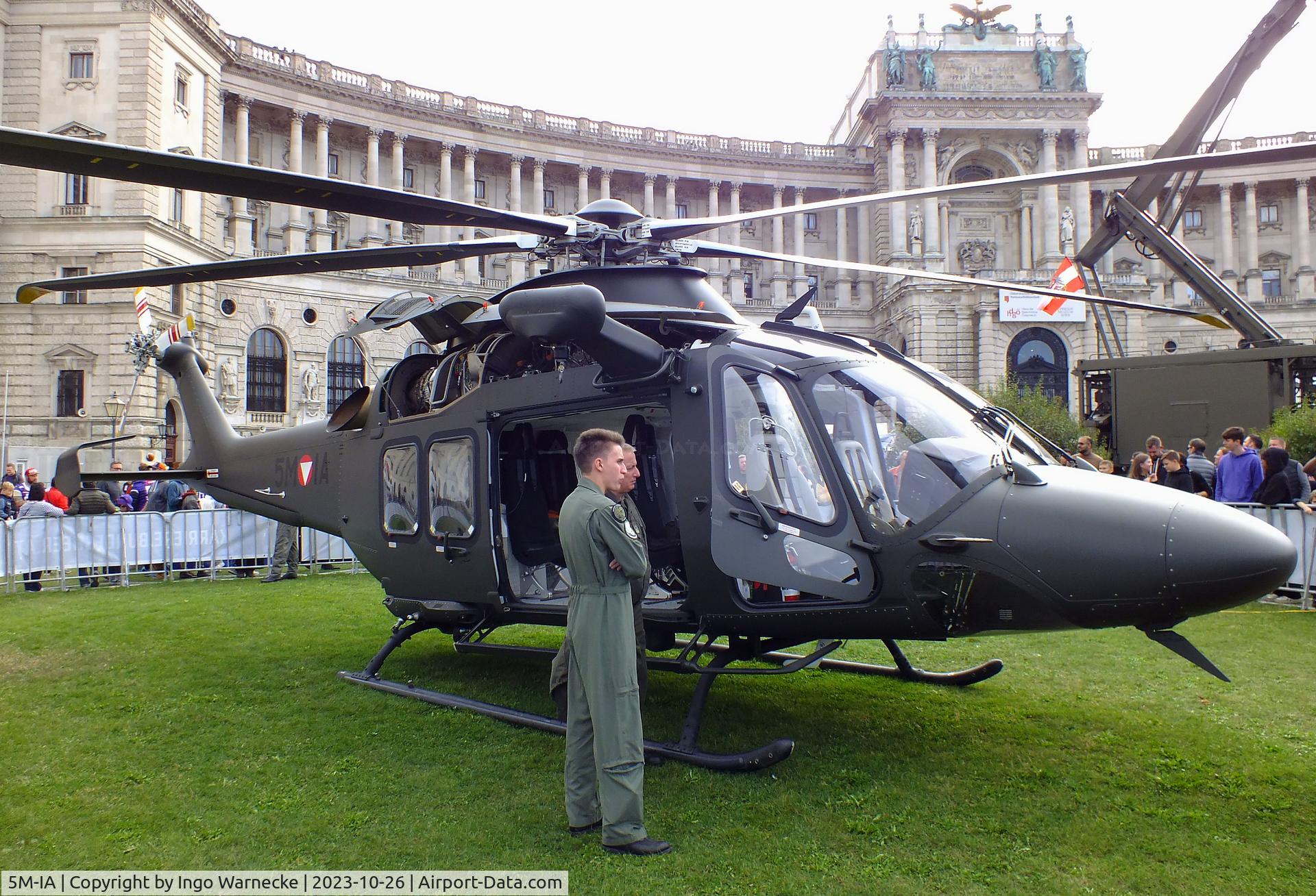 5M-IA, 2022 AgustaWestland AW169B C/N CSX82072, AgustaWestland (Leonardo) AW169B of the Bundesheer (Austrian Armed Forces) at the Austrian National Day celebrations in Vienna (Nationalfeiertag 2023, Wien) at the Heldenplatz