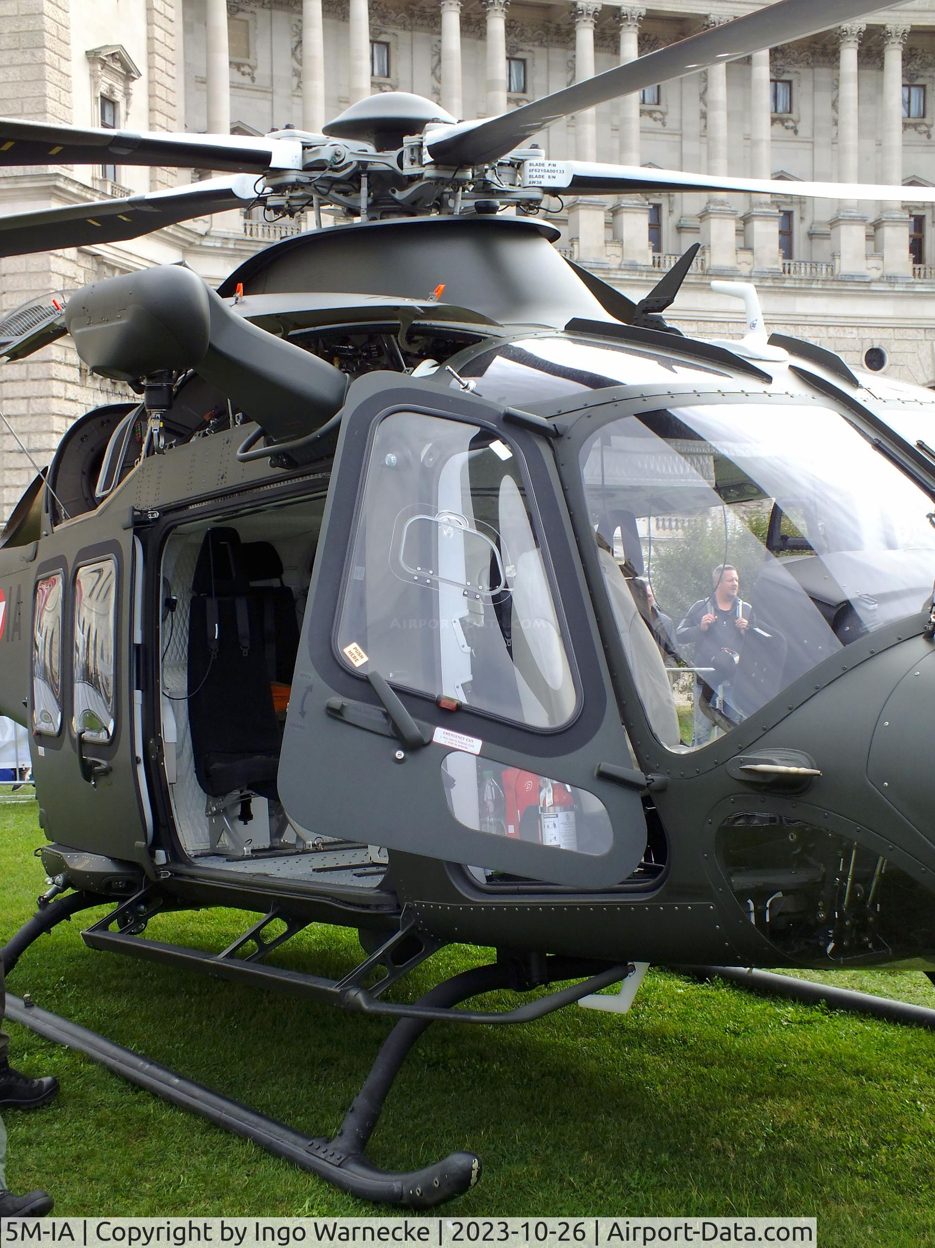 5M-IA, 2022 AgustaWestland AW169B C/N CSX82072, AgustaWestland (Leonardo) AW169B of the Bundesheer (Austrian Armed Forces) at the Austrian National Day celebrations in Vienna (Nationalfeiertag 2023, Wien) at the Heldenplatz