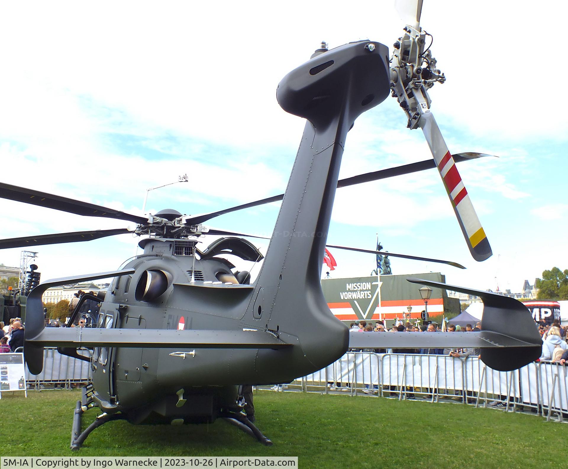 5M-IA, 2022 AgustaWestland AW169B C/N CSX82072, AgustaWestland (Leonardo) AW169B of the Bundesheer (Austrian Armed Forces) at the Austrian National Day celebrations in Vienna (Nationalfeiertag 2023, Wien) at the Heldenplatz