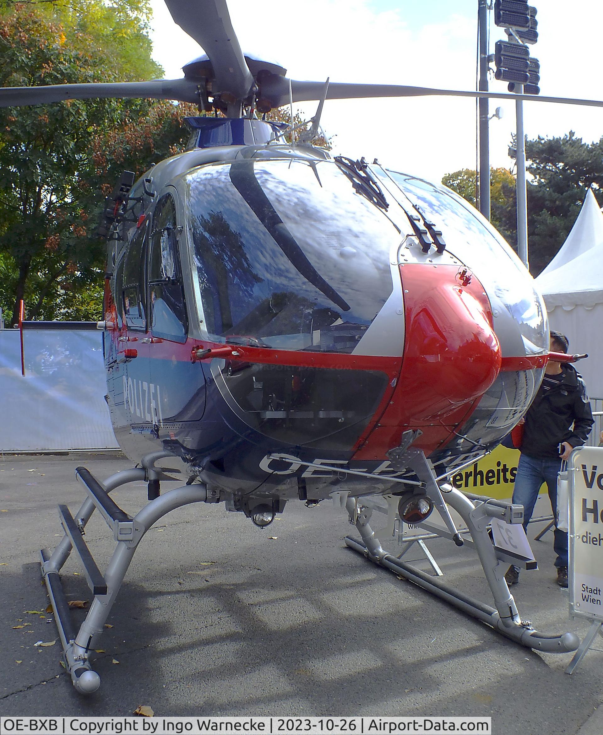 OE-BXB, 2009 Eurocopter EC-135P-2+ C/N 0783, Eurocopter EC135P2+ of the austrian police at the Austrian National Day celebrations in Vienna (Nationalfeiertag 2023, Wien Sicherheitsfest) in front of the old town hall