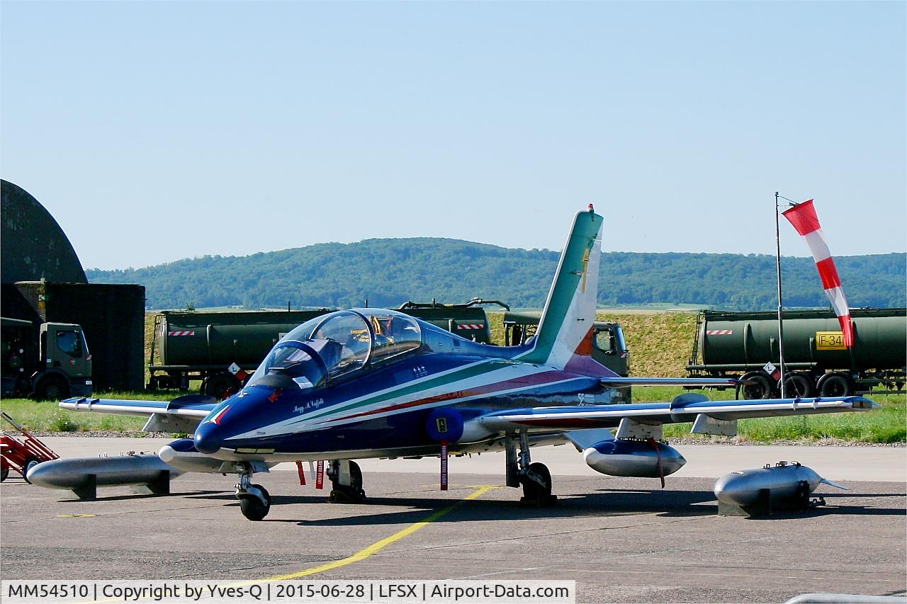 MM54510, Aermacchi MB-339PAN C/N 6726/121/AA058, Aermacchi MB-339PAN, N°1 of Frecce Tricolori Aerobatic Team 2015, Flight line, Luxeuil-Saint Sauveur Air Base 116 (LFSX)
