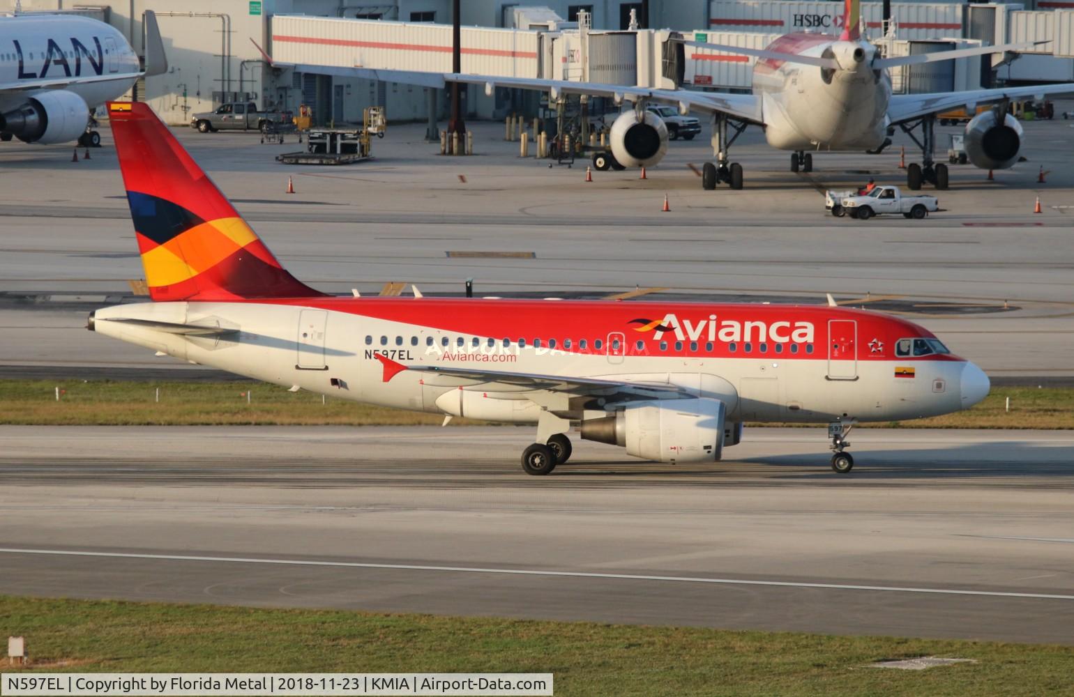 N597EL, 2005 Airbus A318-111 C/N 2544, AVA A318 zx