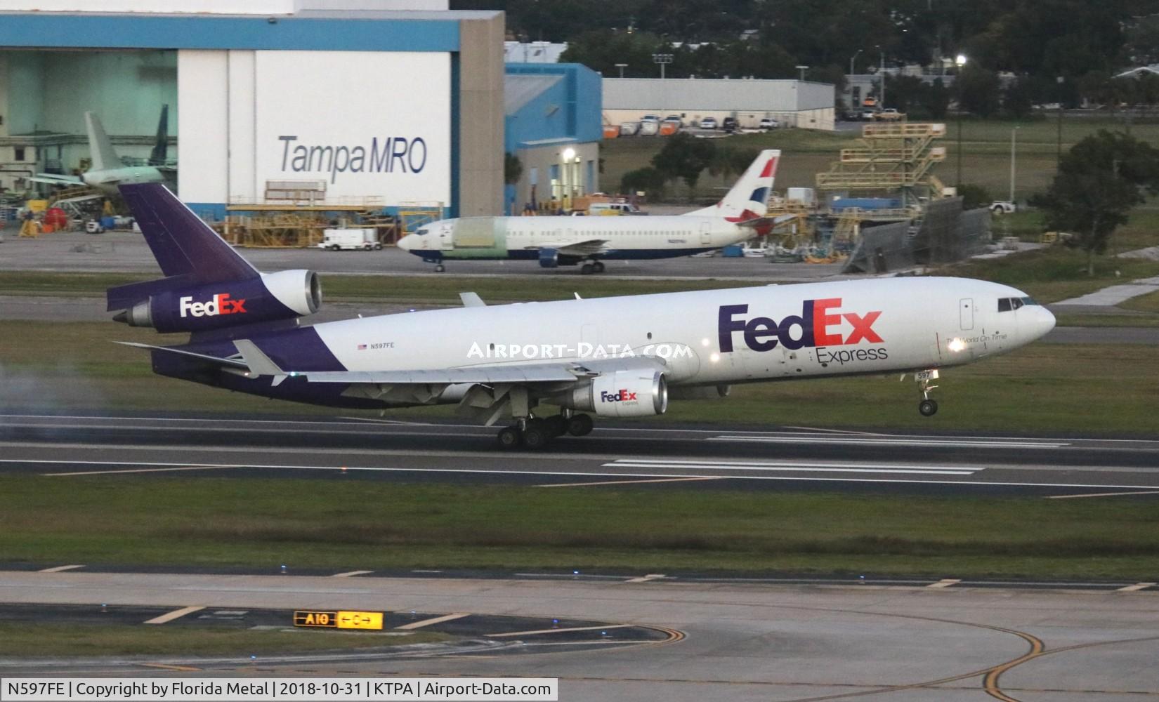 N597FE, 1993 McDonnell Douglas MD-11F C/N 48596, FDX MD-11F zx