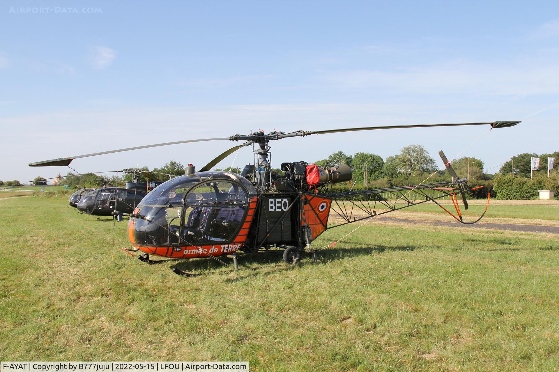 F-AYAT, Sud SE-313B Alouette II C/N 1013, at Helico 2022 Cholet
