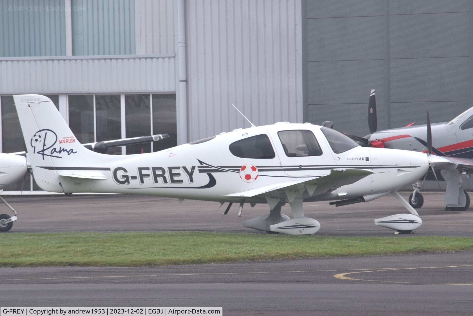 G-FREY, 2008 Cirrus SR20 C/N 1964, G-FREY at Gloucestershire Airport.