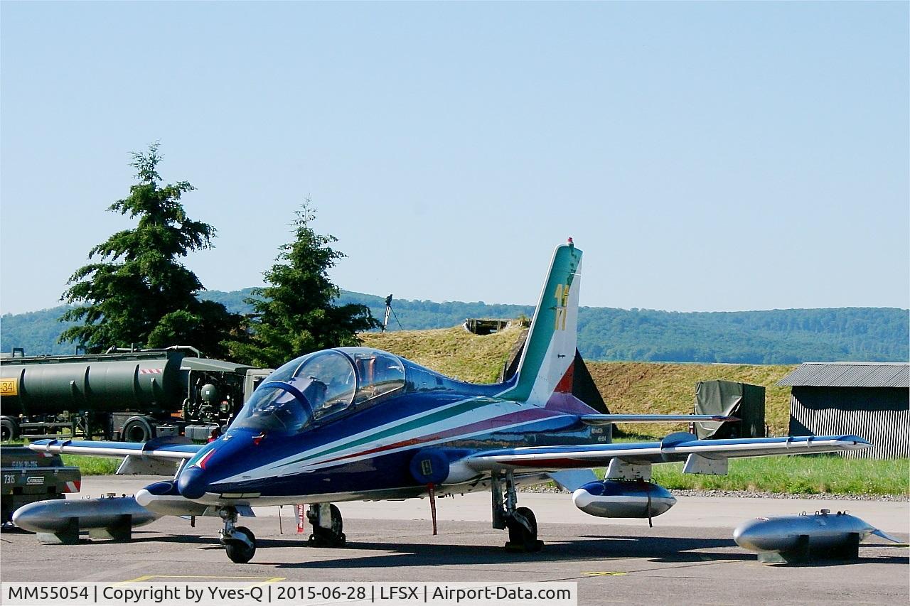 MM55054, Aermacchi MB-339PAN C/N 6848/188/AA085, Aermacchi MB-339PAN, N°11 of Frecce Tricolori Aerobatic Team 2015, Luxeuil-Saint Sauveur Air Base 116 (LFSX)