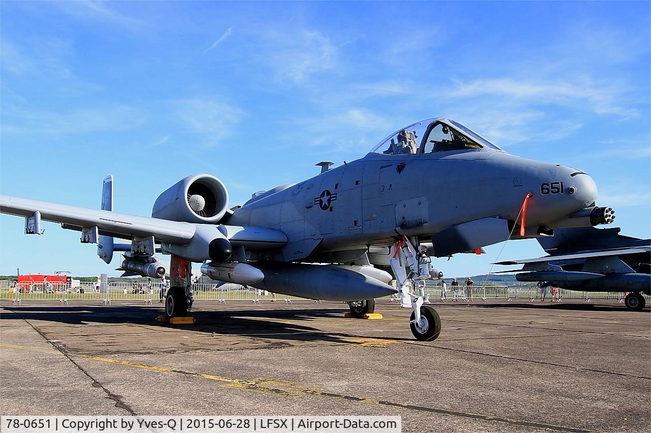 78-0651, 1978 Fairchild Republic A-10C Thunderbolt II C/N A10-0271, Fairchild Republic A-10C Thunderbolt II, Static display, Luxeuil-Saint Sauveur Air Base 116 (LFSX)
