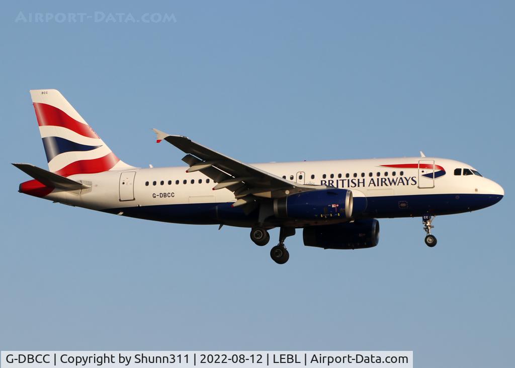 G-DBCC, 2004 Airbus A319-131 C/N 2194, Landing rwy 24R