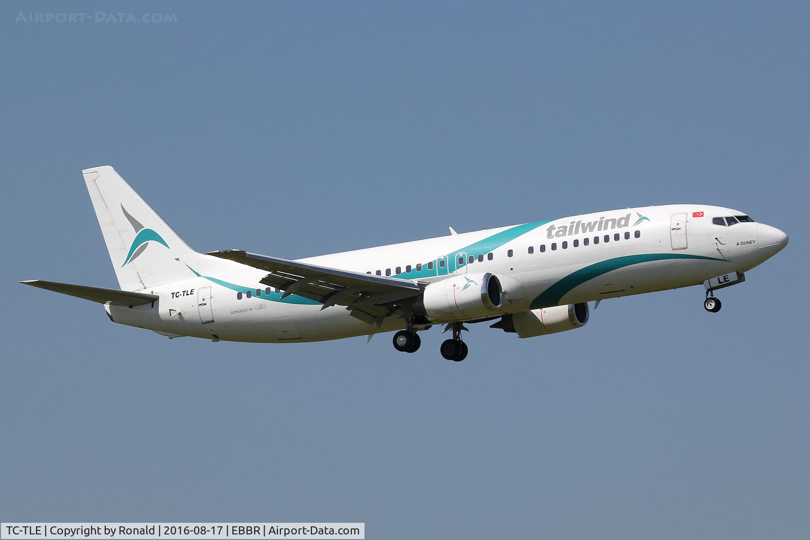 TC-TLE, 1997 Boeing 737-4Q8 C/N 27628, at bru