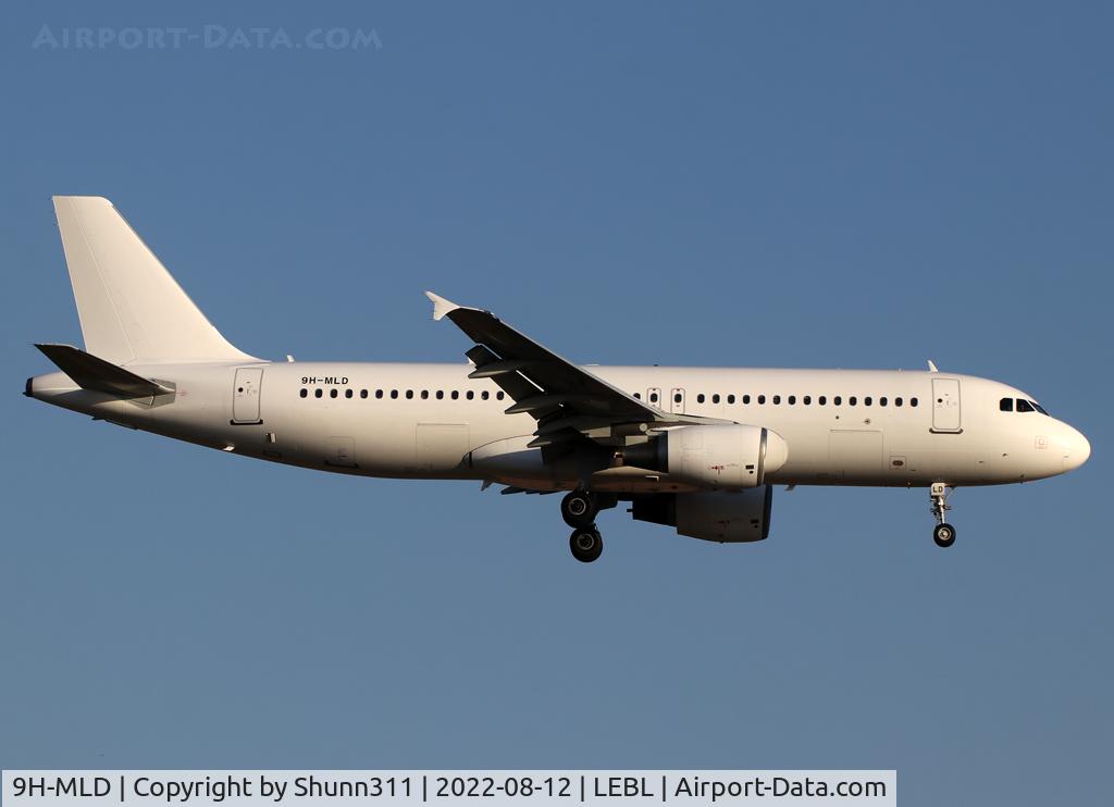 9H-MLD, 2008 Airbus A320-214 C/N 3601, Landing rwy 24R in all white c/s without titles... Operated by Eurowings