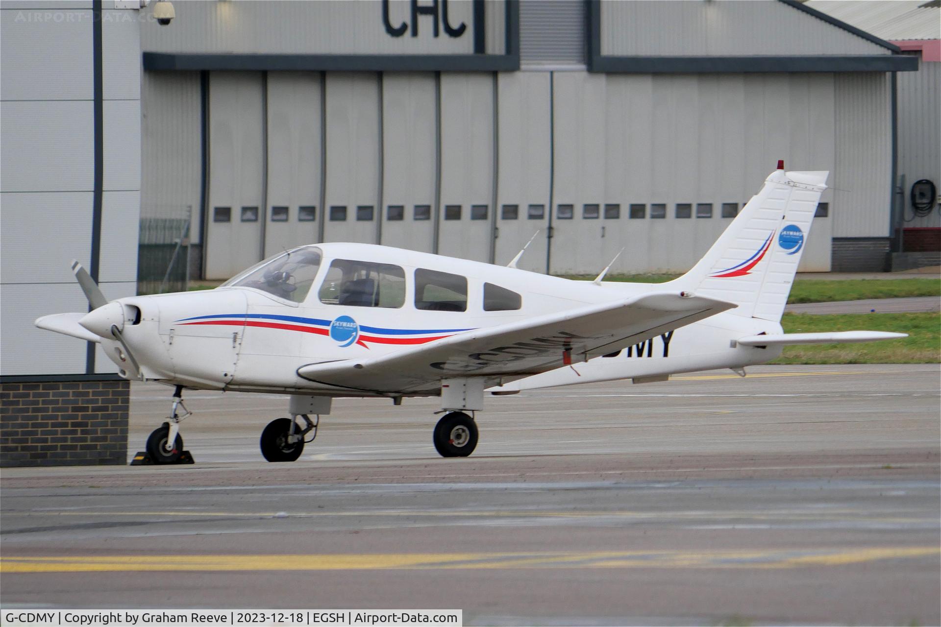 G-CDMY, 1979 Piper PA-28-161 Cherokee Warrior II C/N 28-7916007, Parked at Norwich.